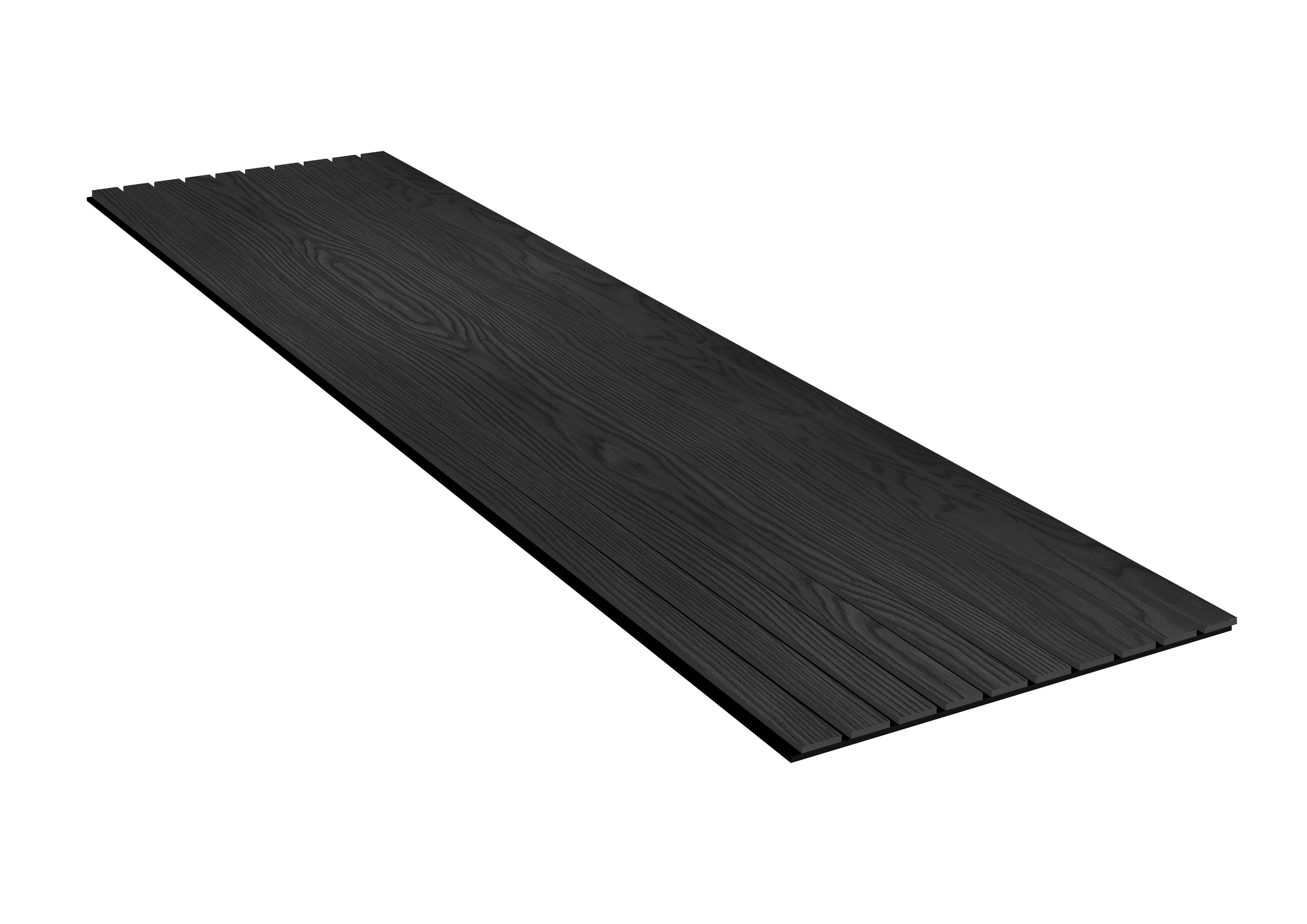 Acoustic Slat Wall Panels | Premium ExtraWide Slats | 240cm x 60cm | Dark Grey
