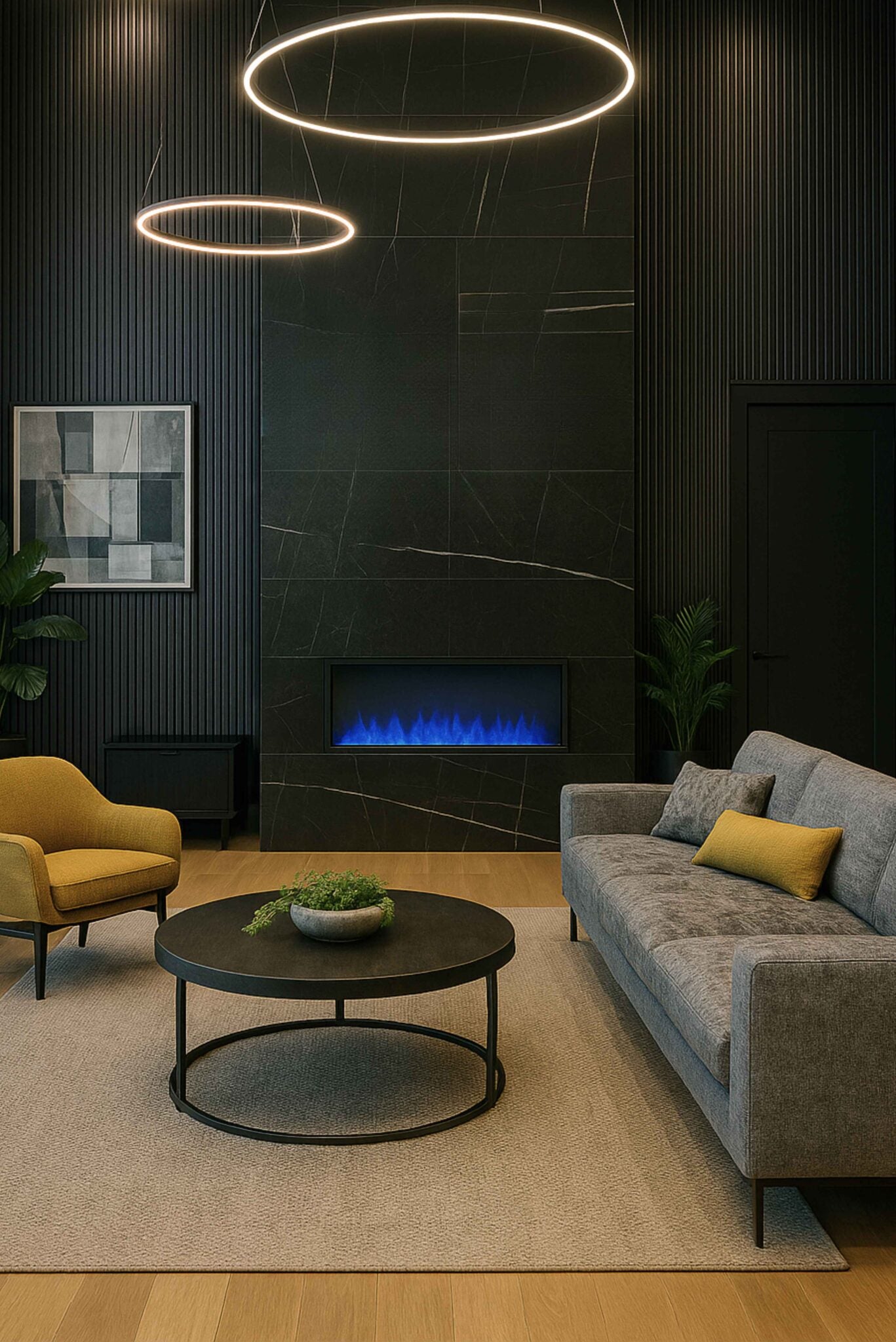 Acoustic Slatted Wall Panel 2400mm x 600mm - Black x 1 panel