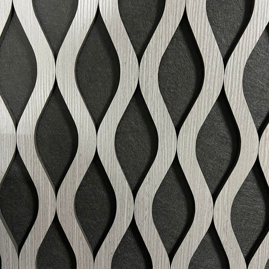 Acoustic Wall Panels |Premium Wave Shape |Pack Of 2 | 240cm x 60cm |Dark Grey
