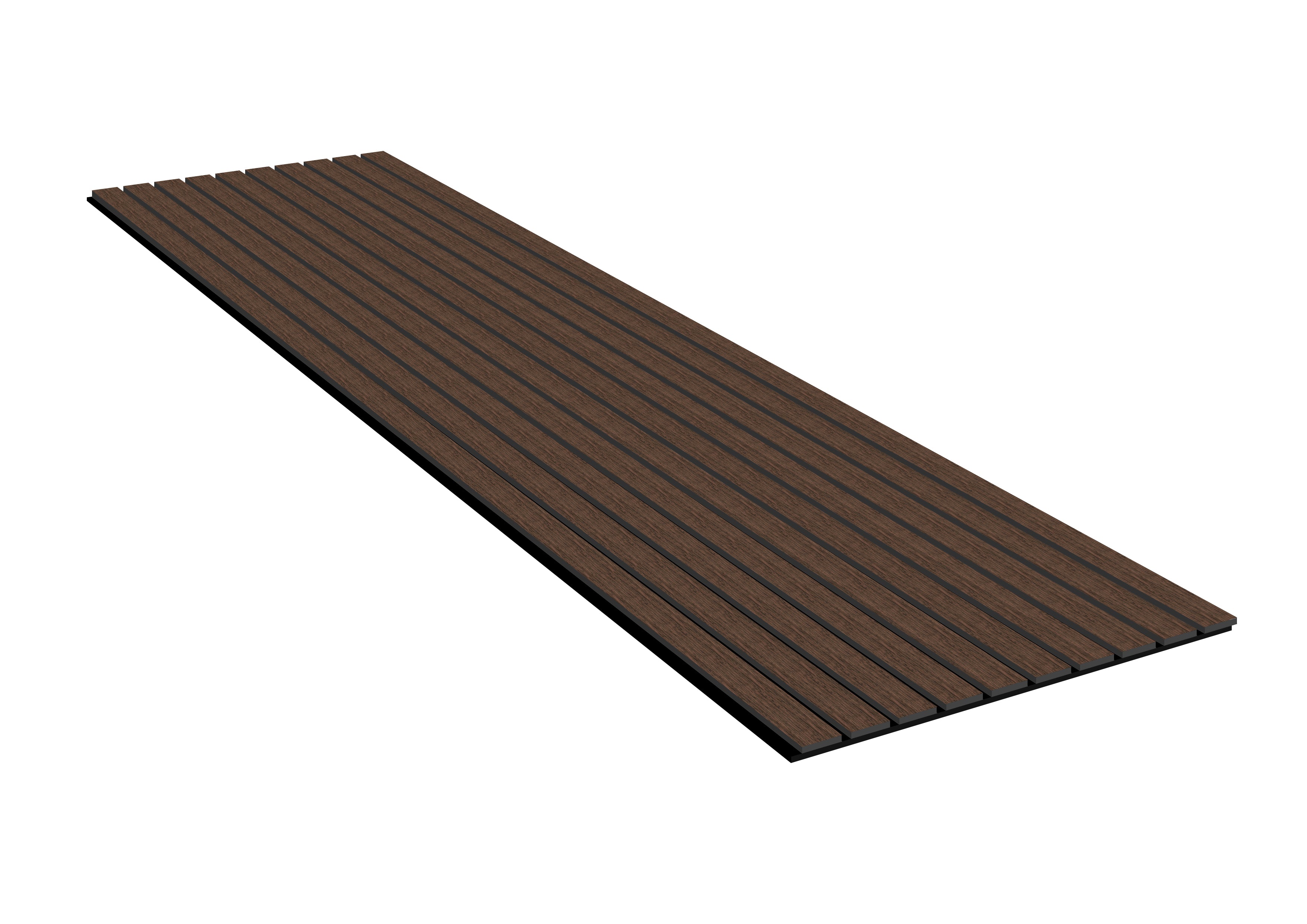 Acoustic Slat Wall Panels | Premium ExtraWide Slats | 240cm x 60cm | Smoke
