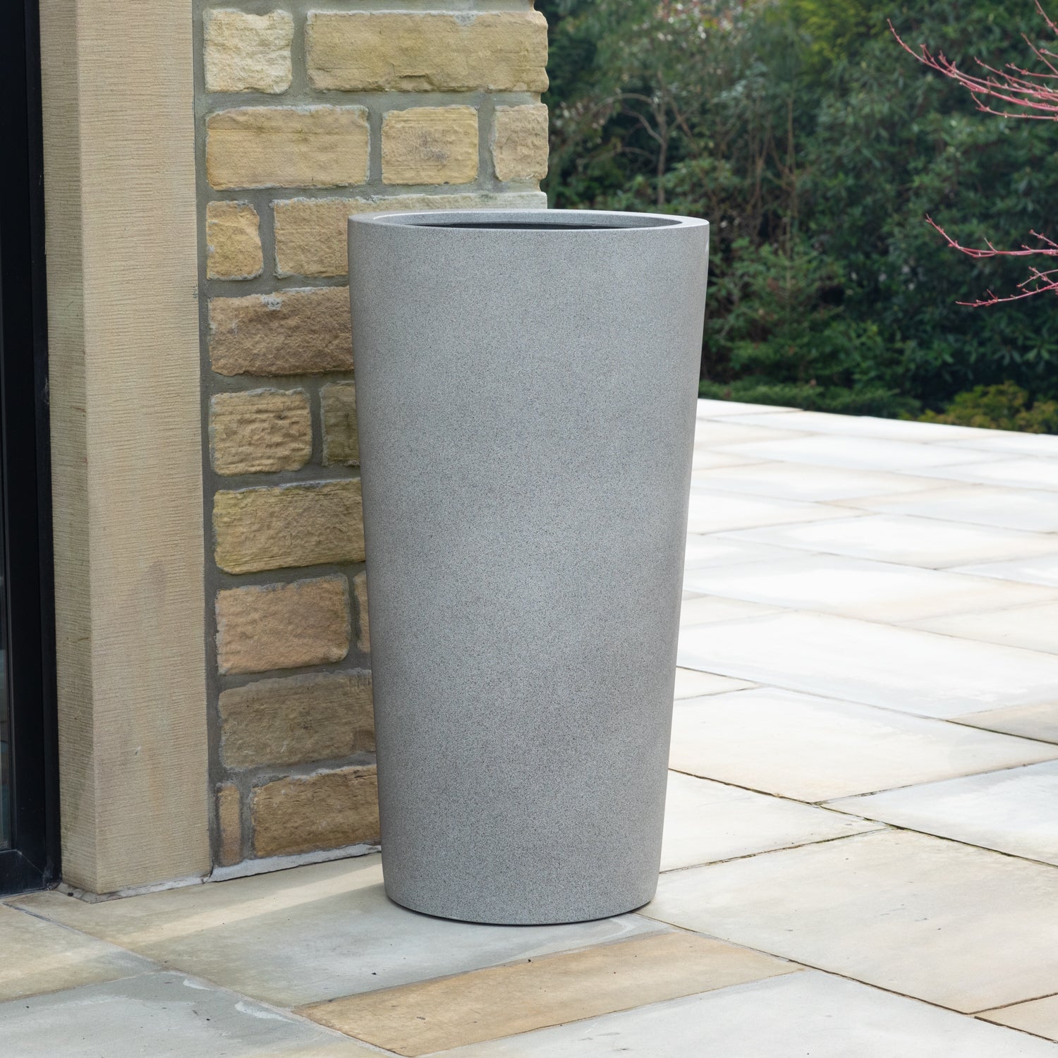 Artificial Buxus Spiral Topiary in Tall Grey Planter