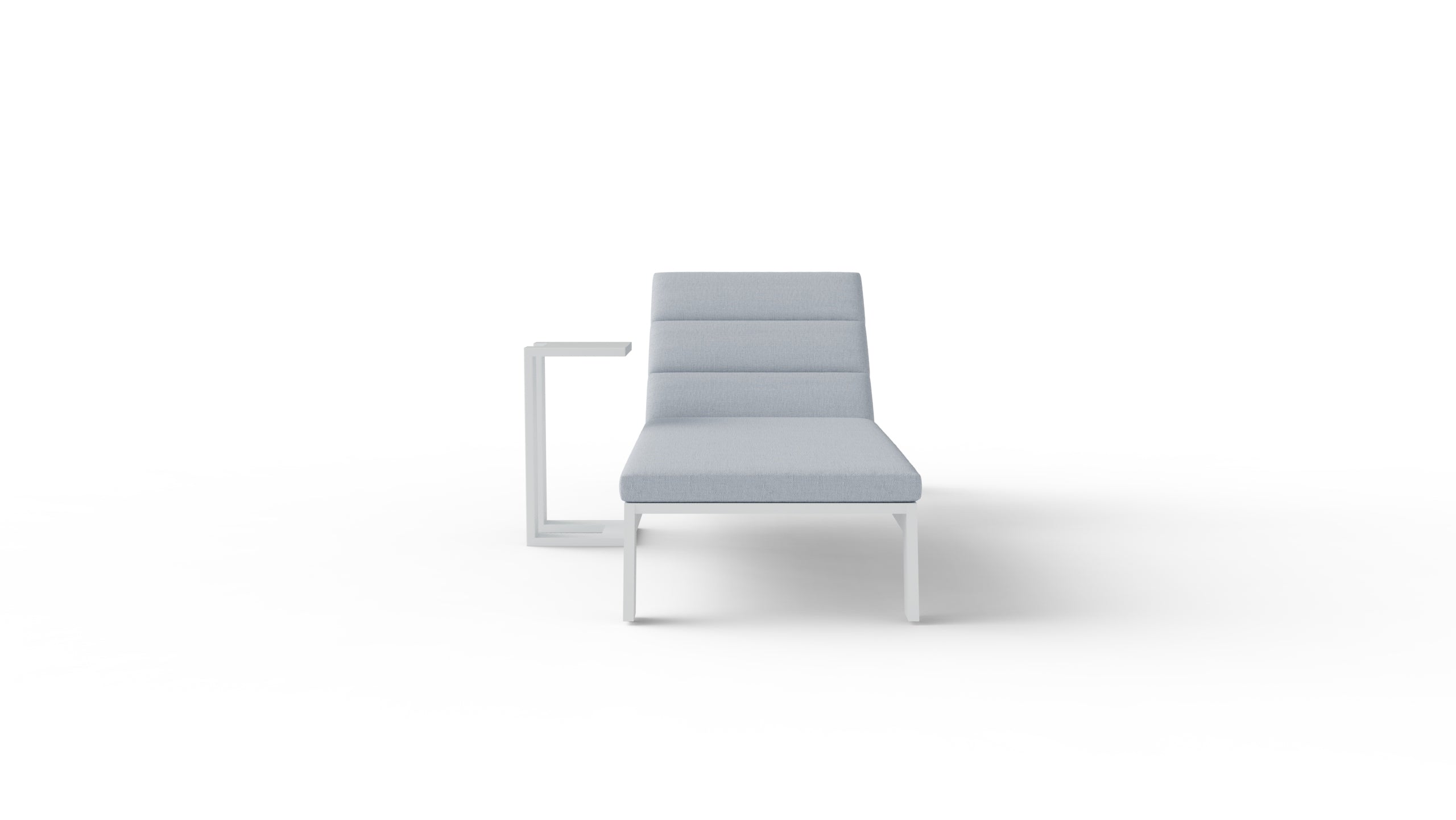 The Prestbury Premium Aluminium Sun Lounger with Side Table – Charcoal Black & Slate Grey