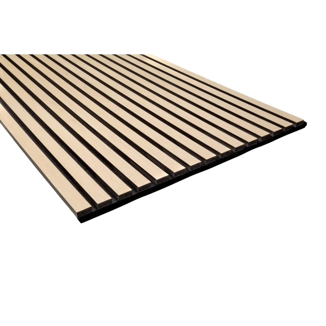 3m x 60cm | Acoustic Slat Wall Panels | Classic/Light Oak | Premium Wood Veneer