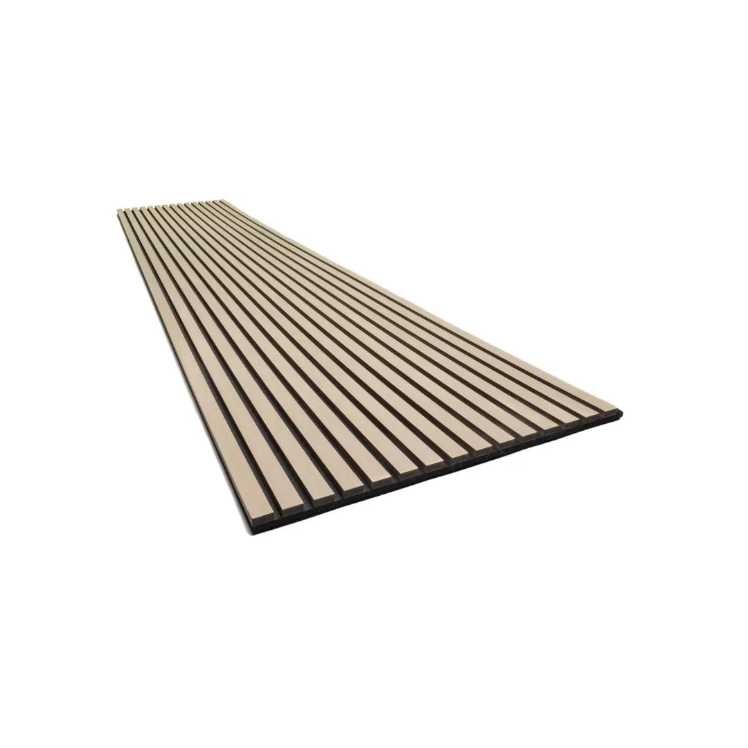 3m x 60cm | Acoustic Slat Wall Panels | Classic/Light Oak | Premium Wood Veneer