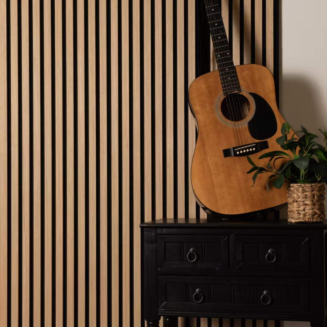Acoustic Slatted Wall Panel 240 x 60cm - Light Oak x 1 panel