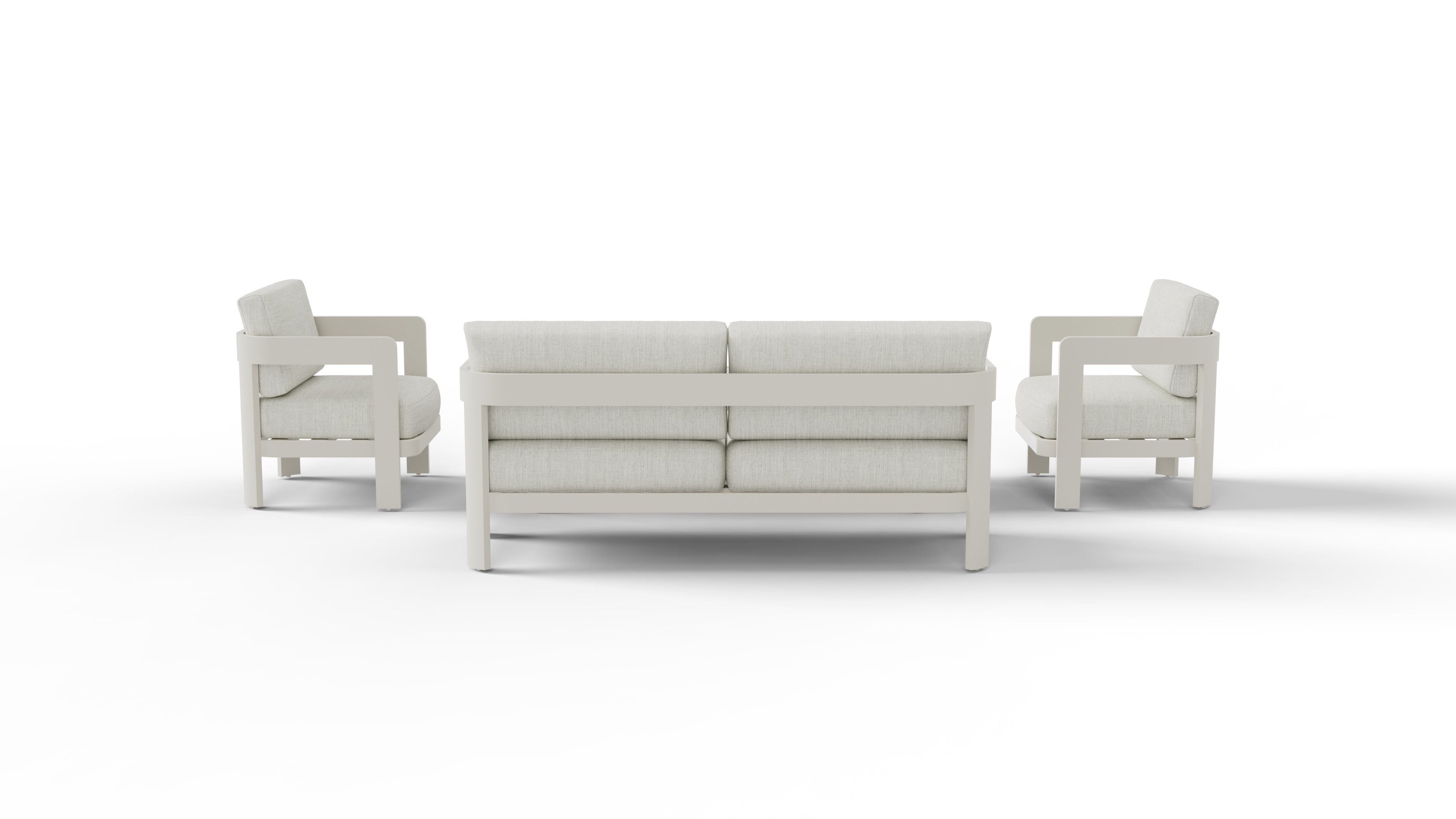 The Bowdon Premium 5-Seater Aluminium Lounge Set with Coffee Table – Architectural Taupe