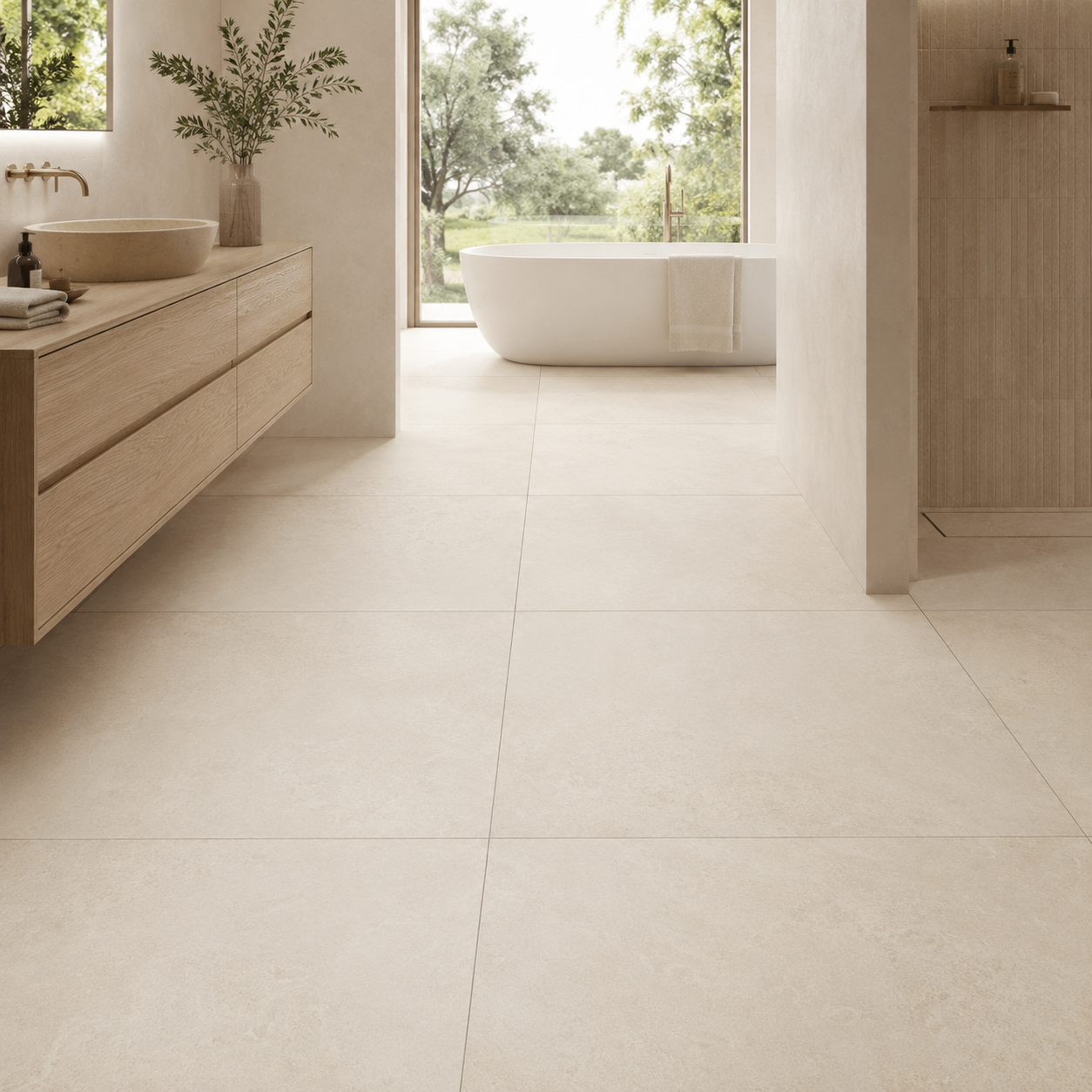Allo Cream Matt Rectified Porcelain Tile 90 x 90cm – 1.62m² Pack