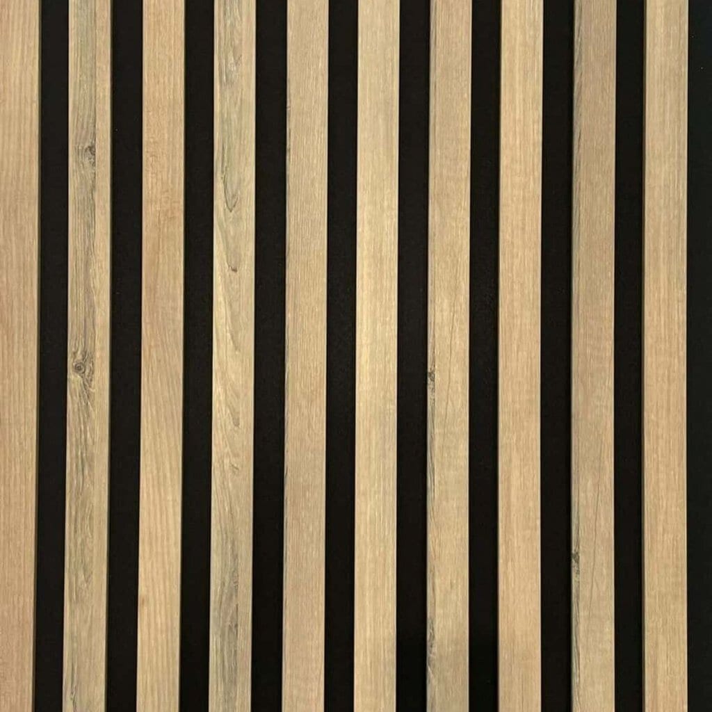244cm x 60cm MDF Premium Acoustic Wall Panel Ash Wood