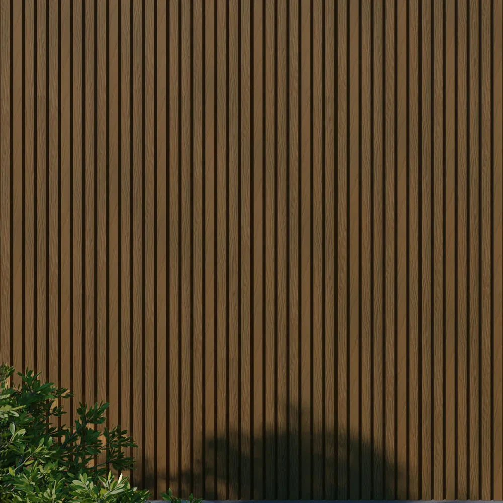 Outdoor Slat Wall Panels | Premium Composite Technology | 235cm x 152mm | Dark Oak