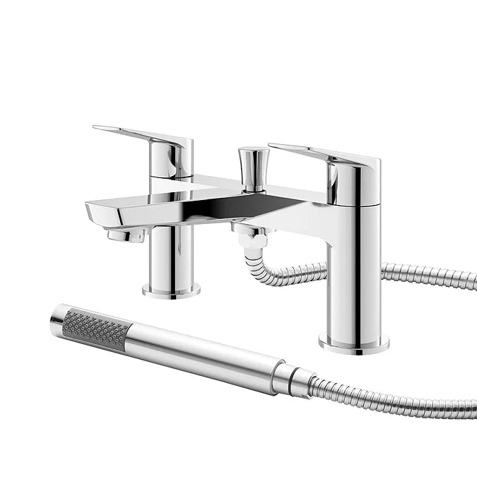 Hudson Reed Drift Deck Mounted Bath Shower Mixer + Shower Kit