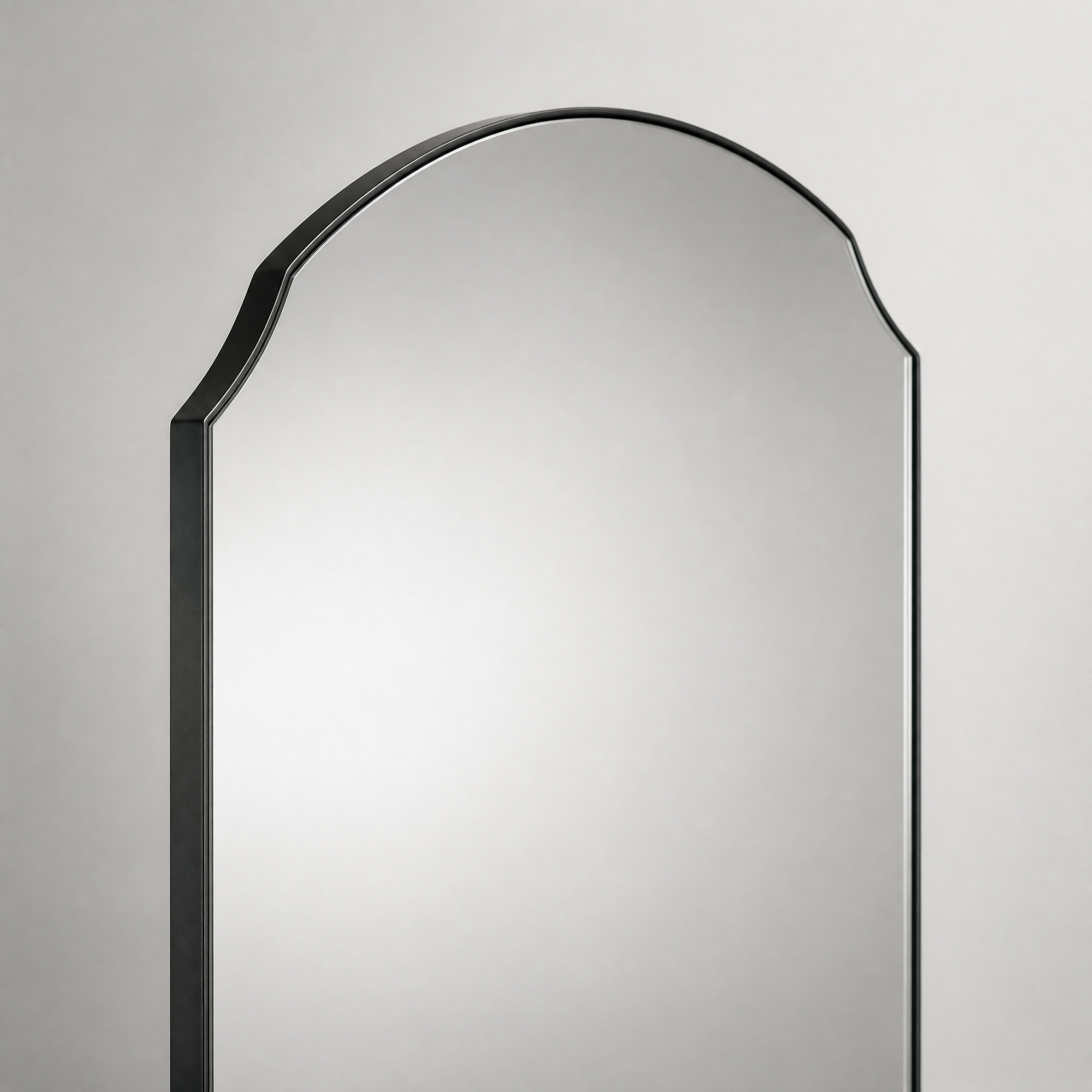 Black Wrought Iron Wave Arch Decorative Wall Mirror | 100cm x 200cm