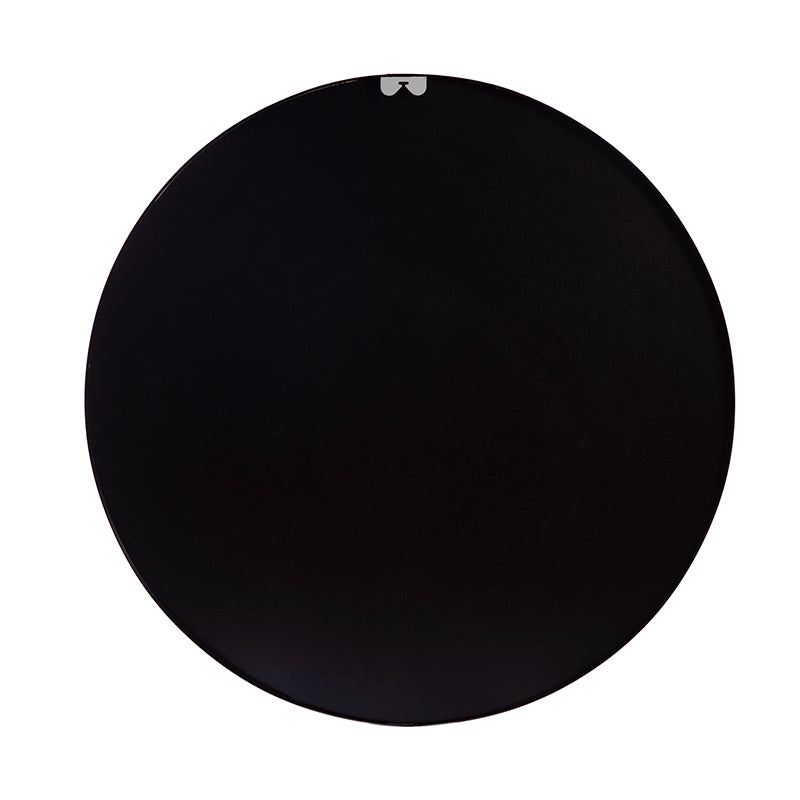 Black Aluminium Alloy Round Wall Mirror | 120cm
