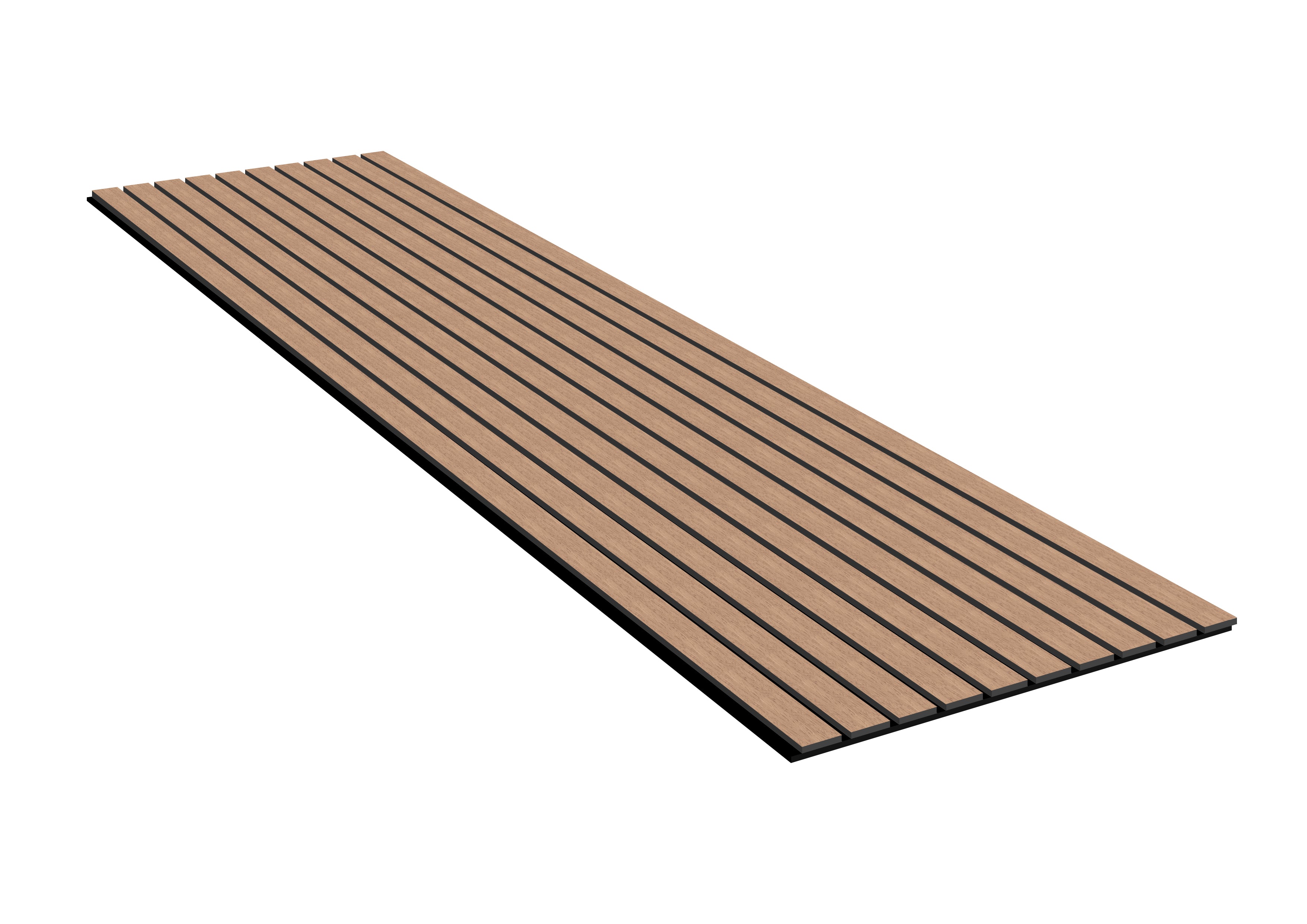 Acoustic Slat Wall Panels | Premium ExtraWide Slats | 240cm x 60cm | Walnut