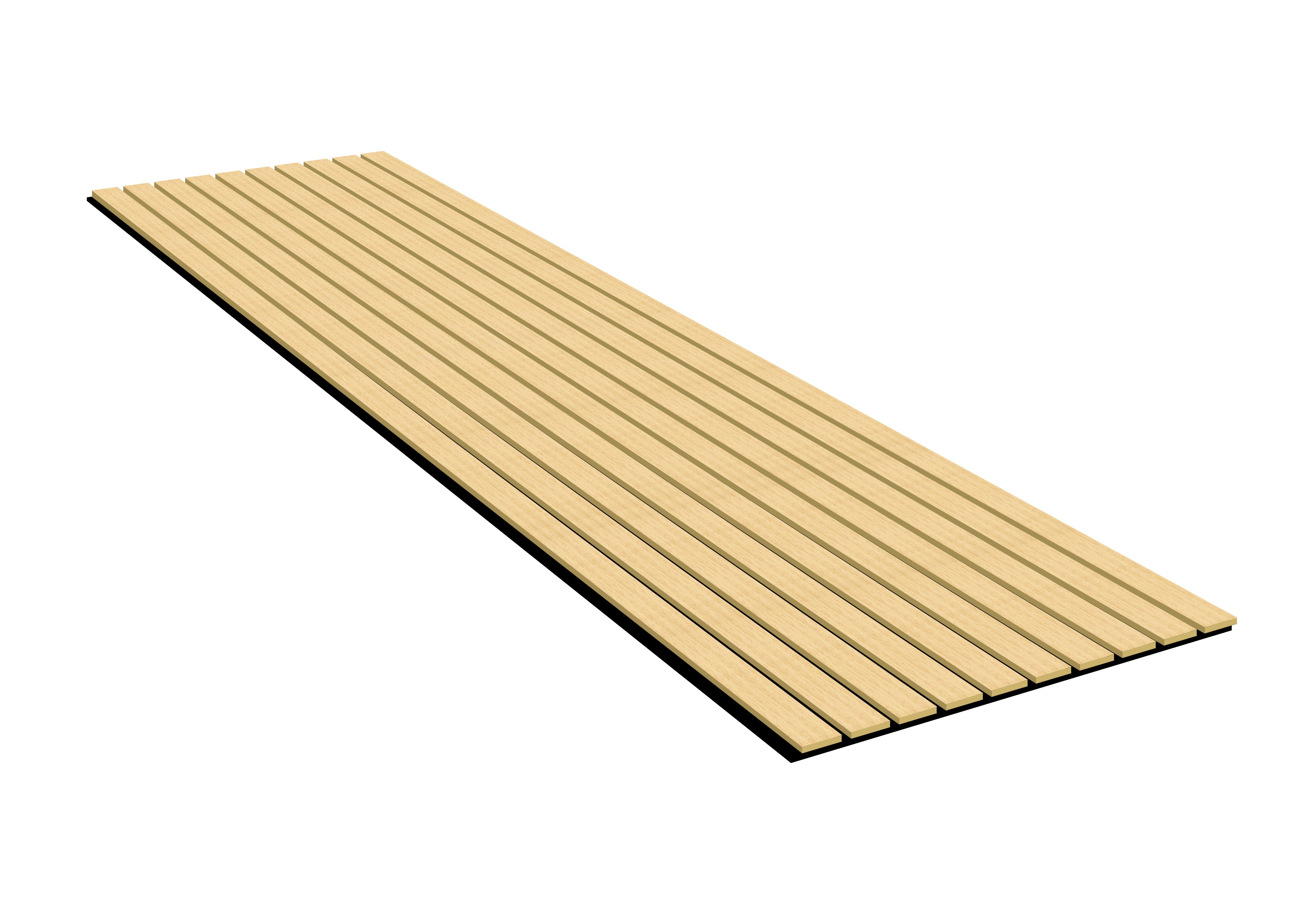 Acoustic Slat Wall Panels | Premium ExtraWide Slats | 240cm x 60cm | Oak