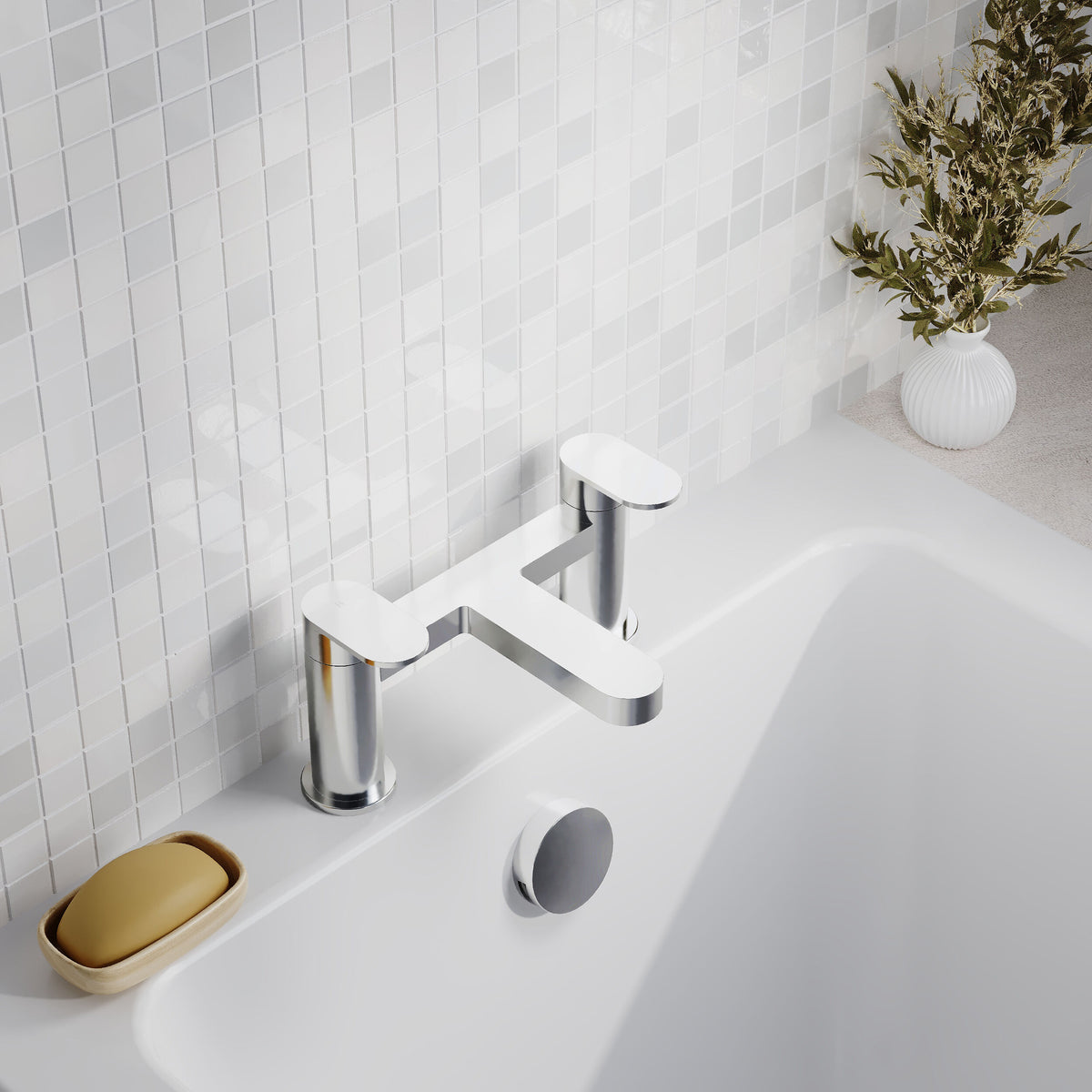 nuie choice Halstatt Chrome Bath Filler - Lifestyle image