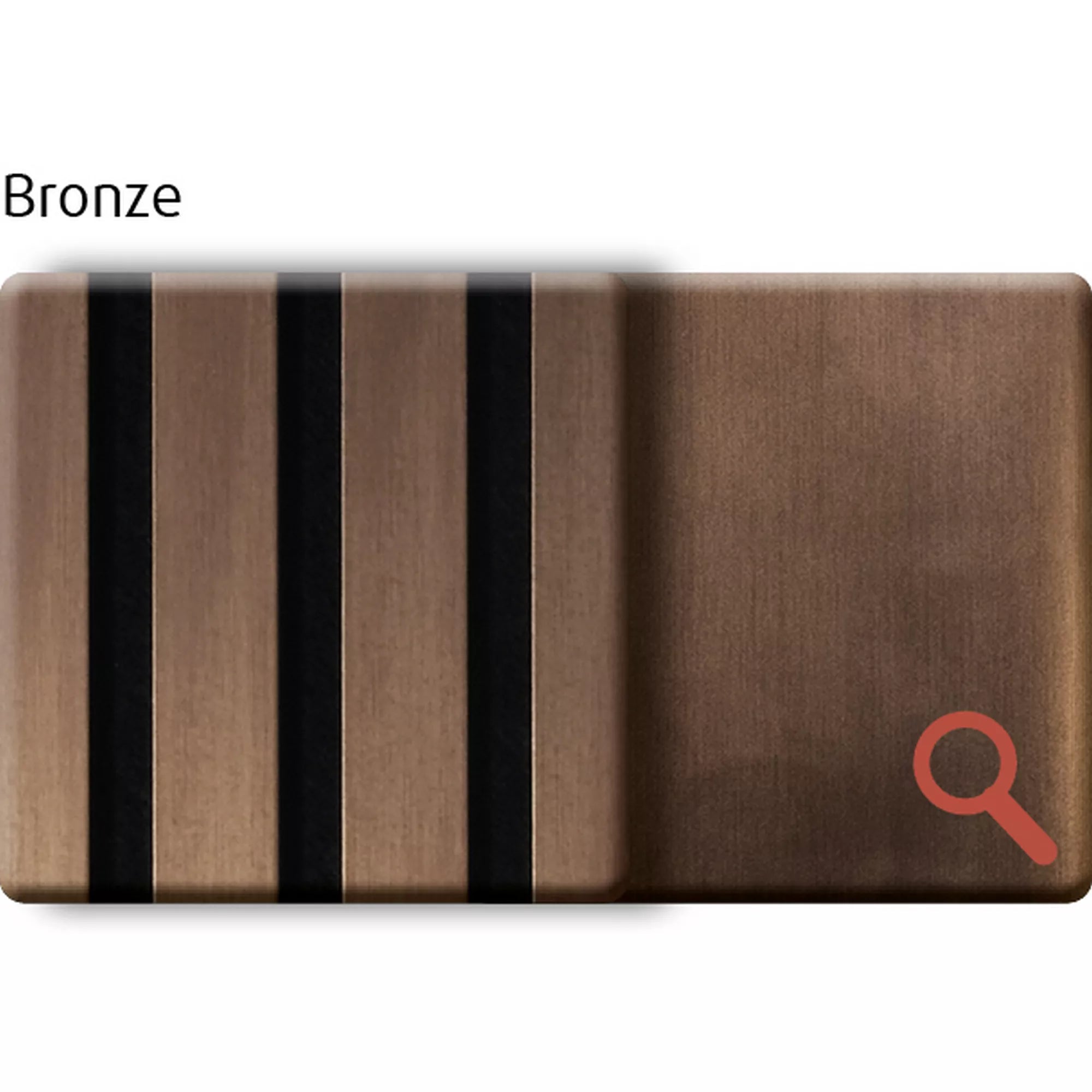 Acoustic Slatted Wall Panel 240 x 60cm - Bronze x 1 panel (m-brown)
