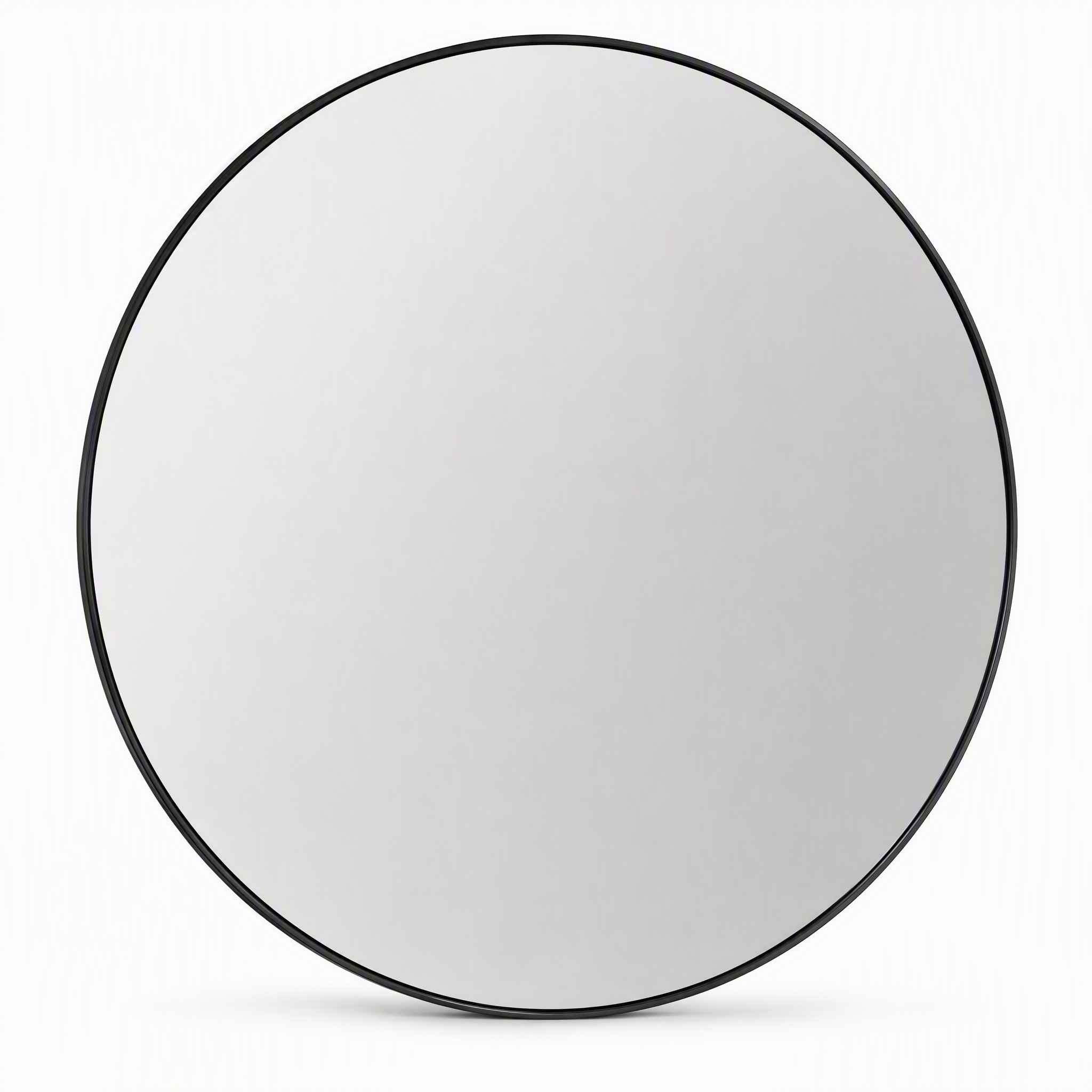 Black Aluminium Alloy Round Wall Mirror | 120cm