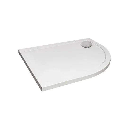 Hydro45 Stone Resin 1200mm x 900mm Right Hand Quadrant Shower Tray White