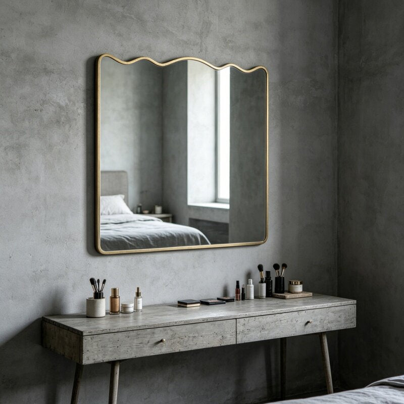 Gold MDF Lace Decorative Statement Mirror | 160cm x 90cm