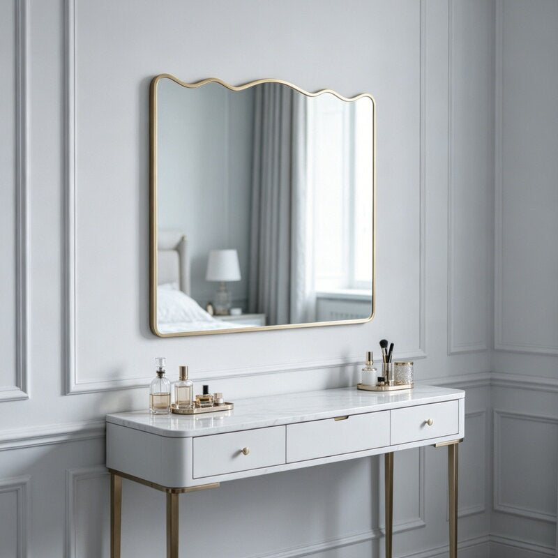 Gold MDF Lace Decorative Statement Mirror | 160cm x 90cm