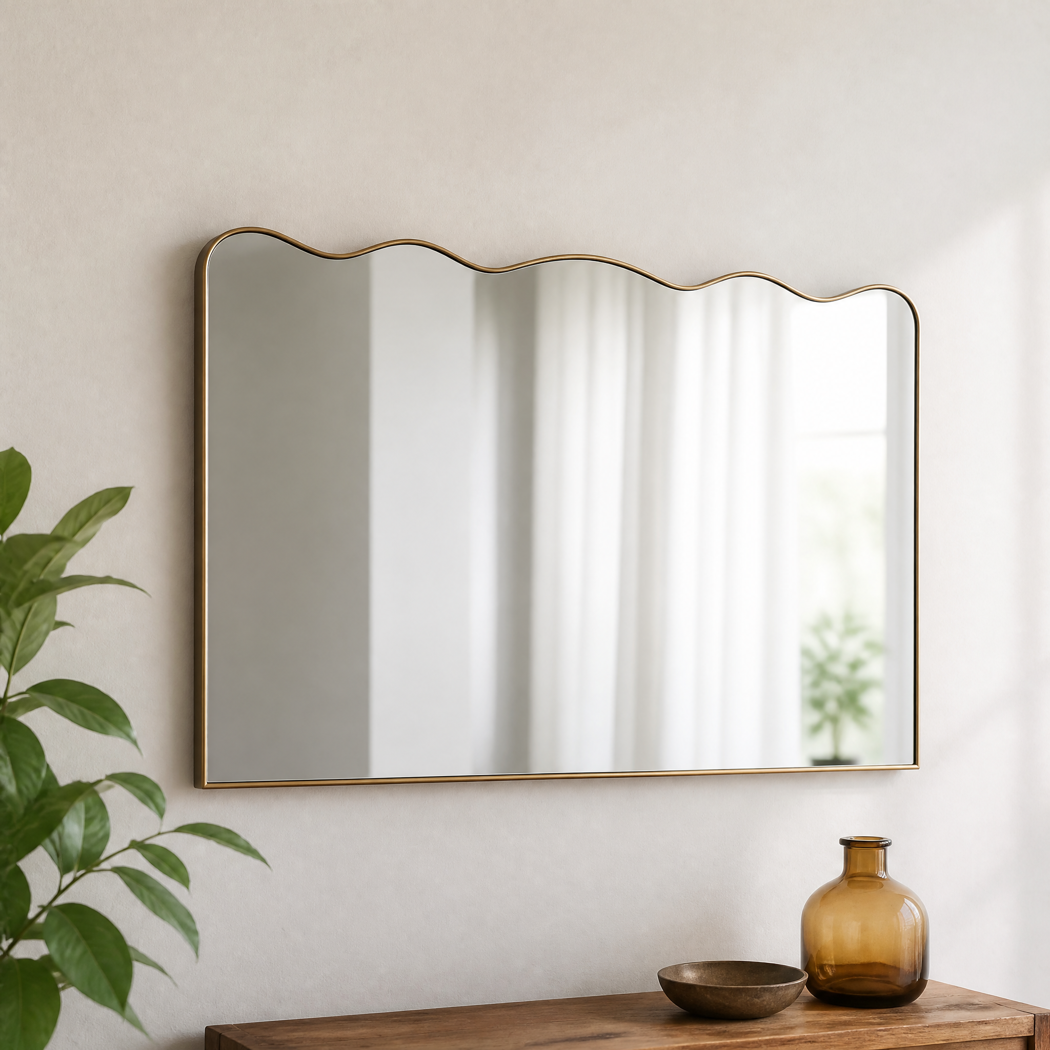 Gold MDF Lace Decorative Statement Mirror | 160cm x 90cm