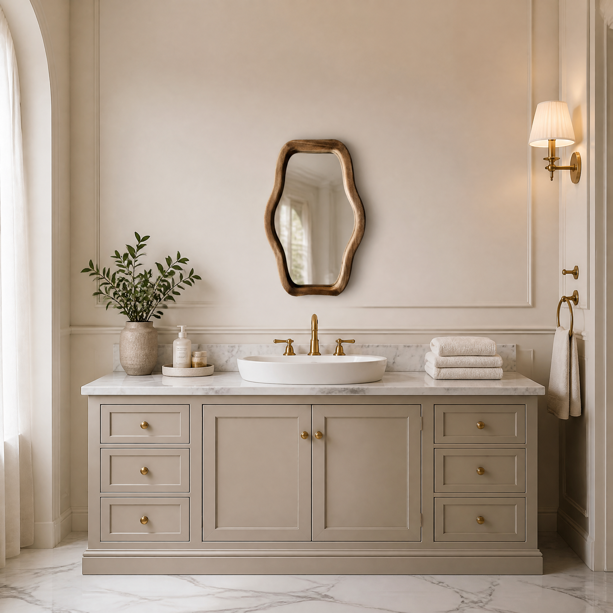 Wooden Petal Decorative Mirror | 40cm x 60cm