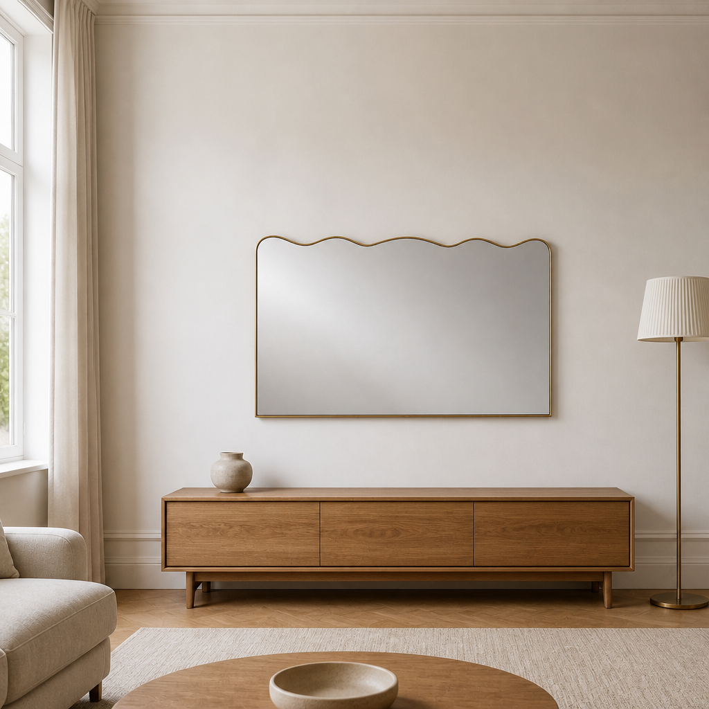 Gold MDF Lace Decorative Statement Mirror | 160cm x 90cm