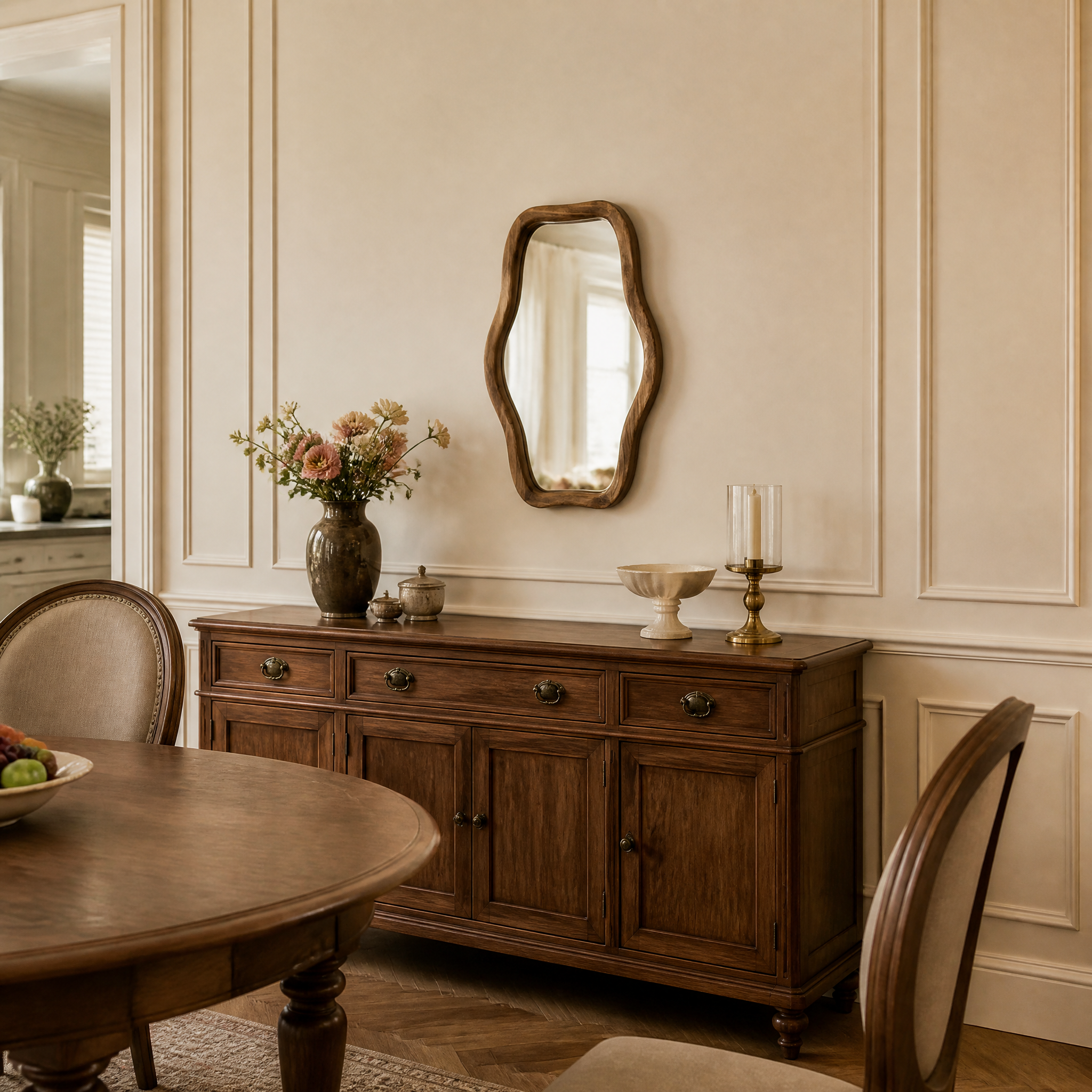 Wooden Petal Decorative Mirror | 40cm x 60cm