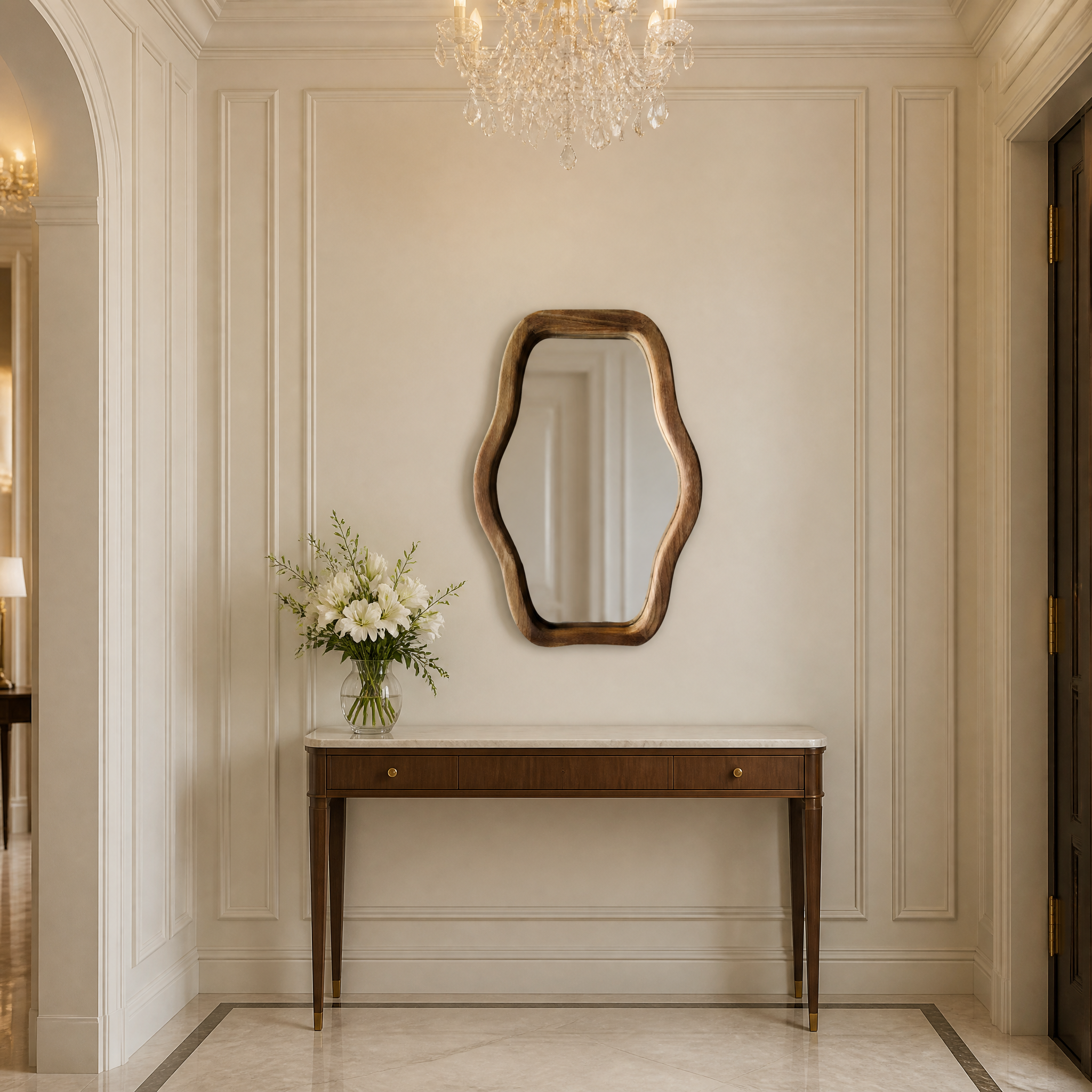 Wooden Petal Decorative Mirror | 40cm x 60cm