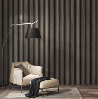 Pack Of x2 Large Acoustic Wall Panel Walnut 2.95m