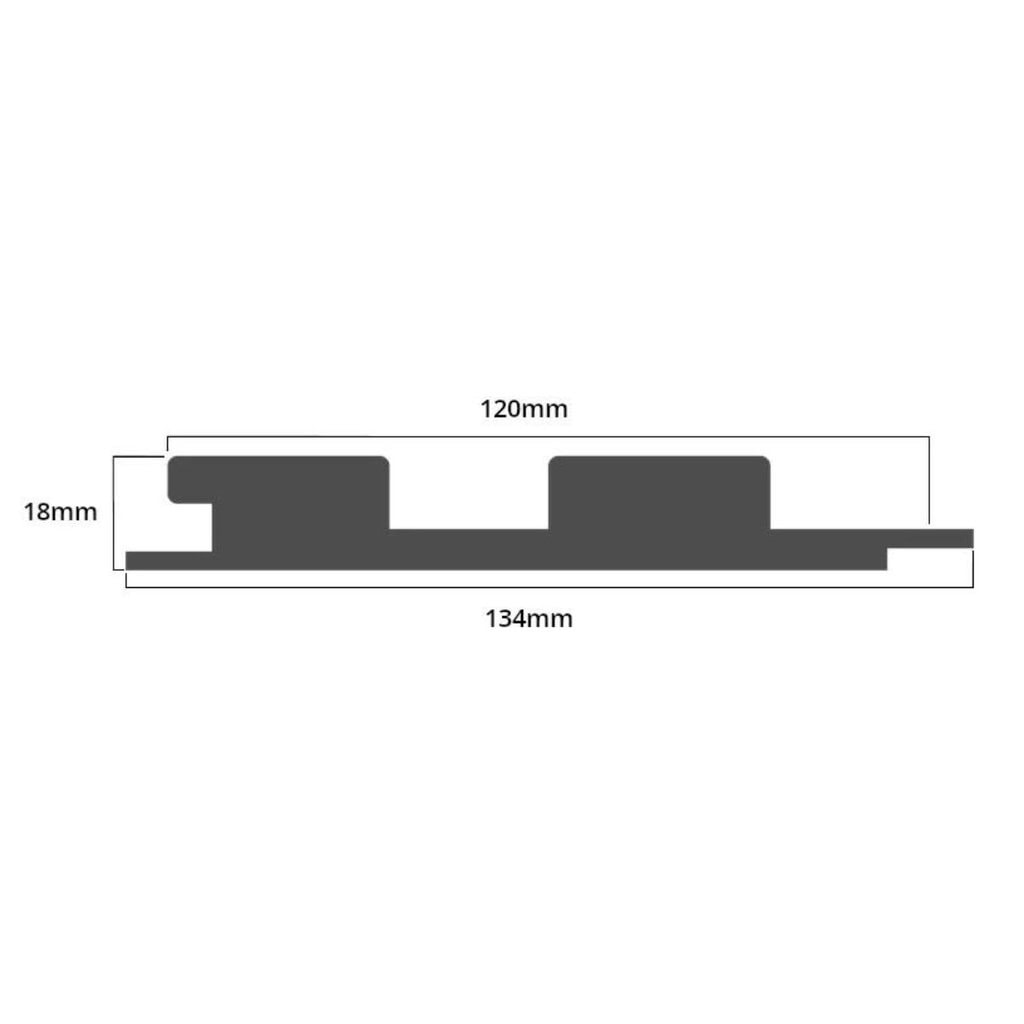 244cm x 60cm MDF Premium Acoustic Wall Panel Walnut