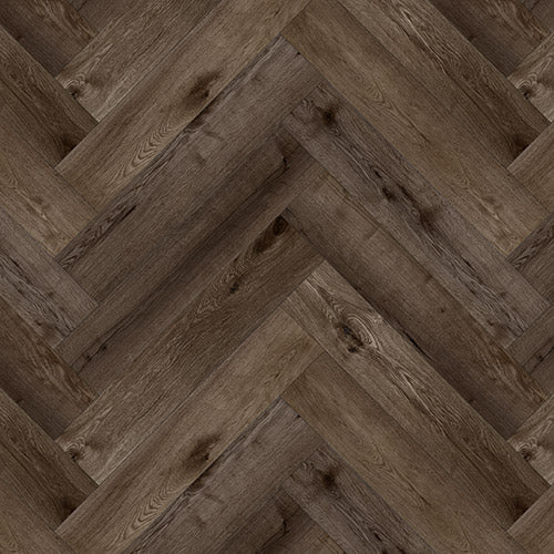 Smoked Oak SPC herringbone flooring - Area Floors AC-509-HB