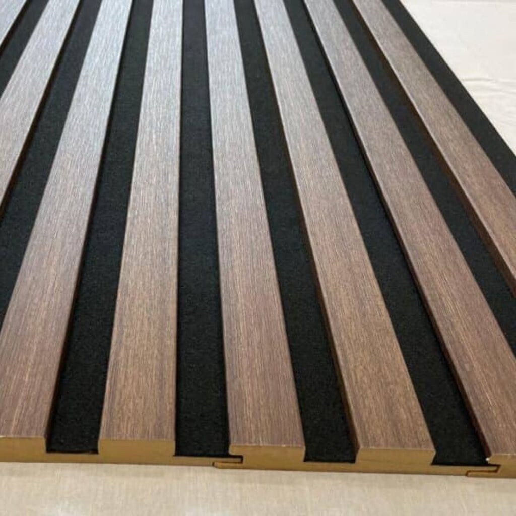 244cm x 60cm MDF Premium Acoustic Wall Panel Walnut