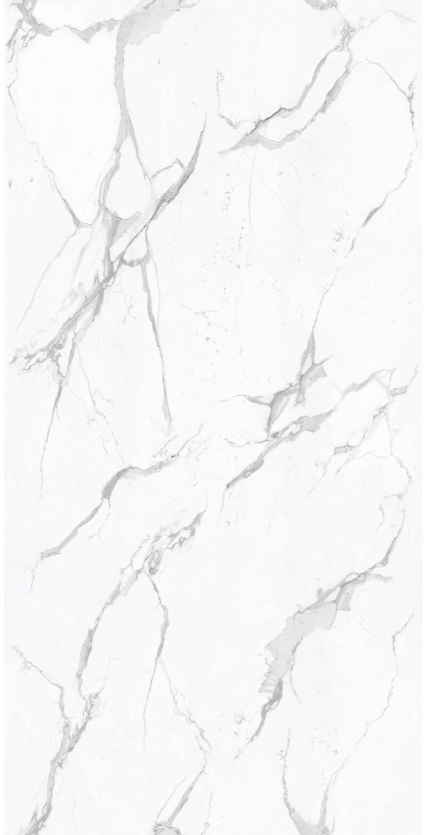 10mm Bathroom Shower Wall Panels | 240cm X 60cm | White Marble Effect | 100% Waterproof