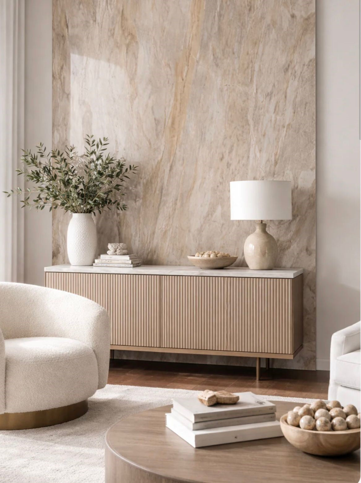 Bathroom & Shower Wall Panels | 240cm X 60cm | Cream Marble Effect | 100% Waterproof