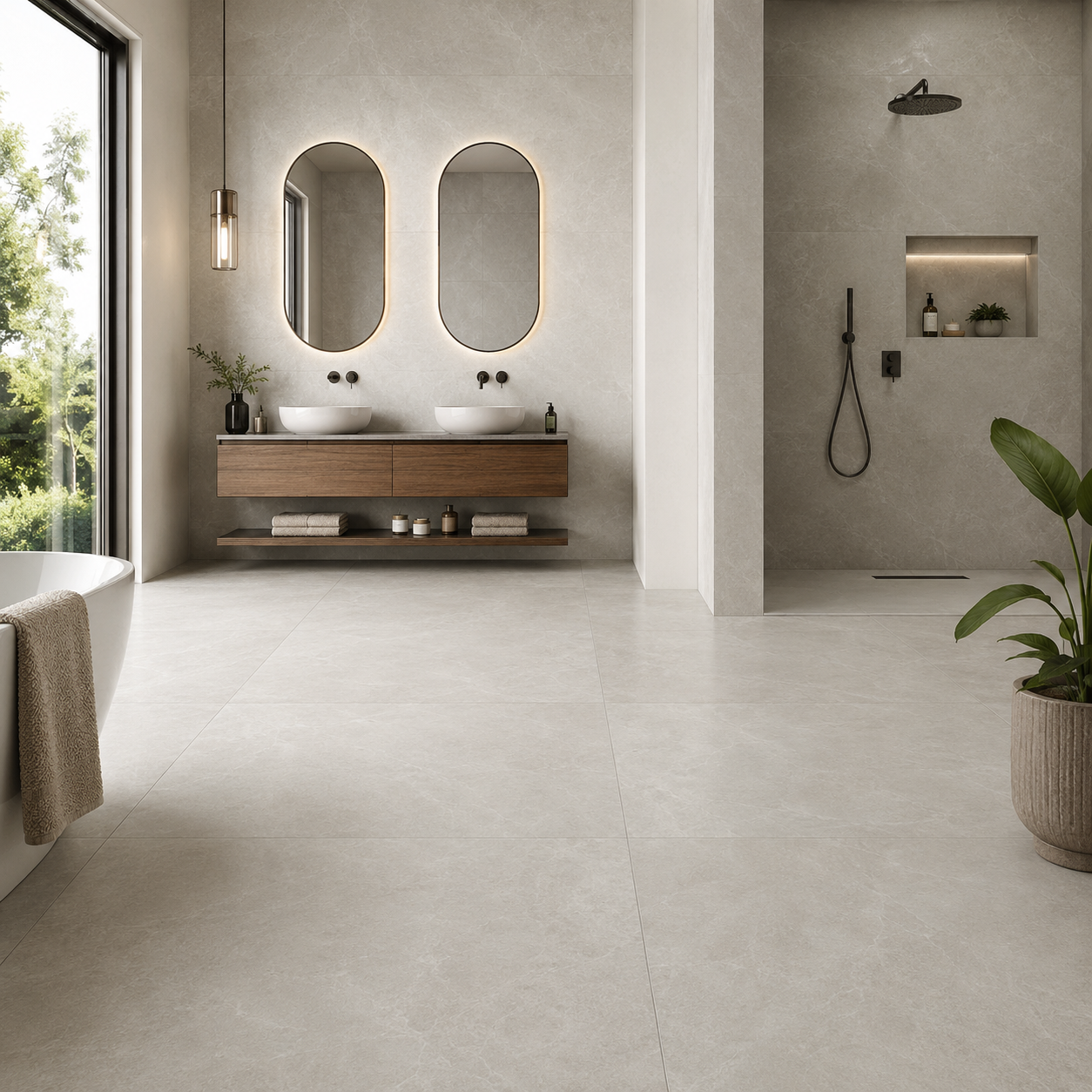 Alloy Pearl Matt Rectified Porcelain Tile – 90 x 90cm