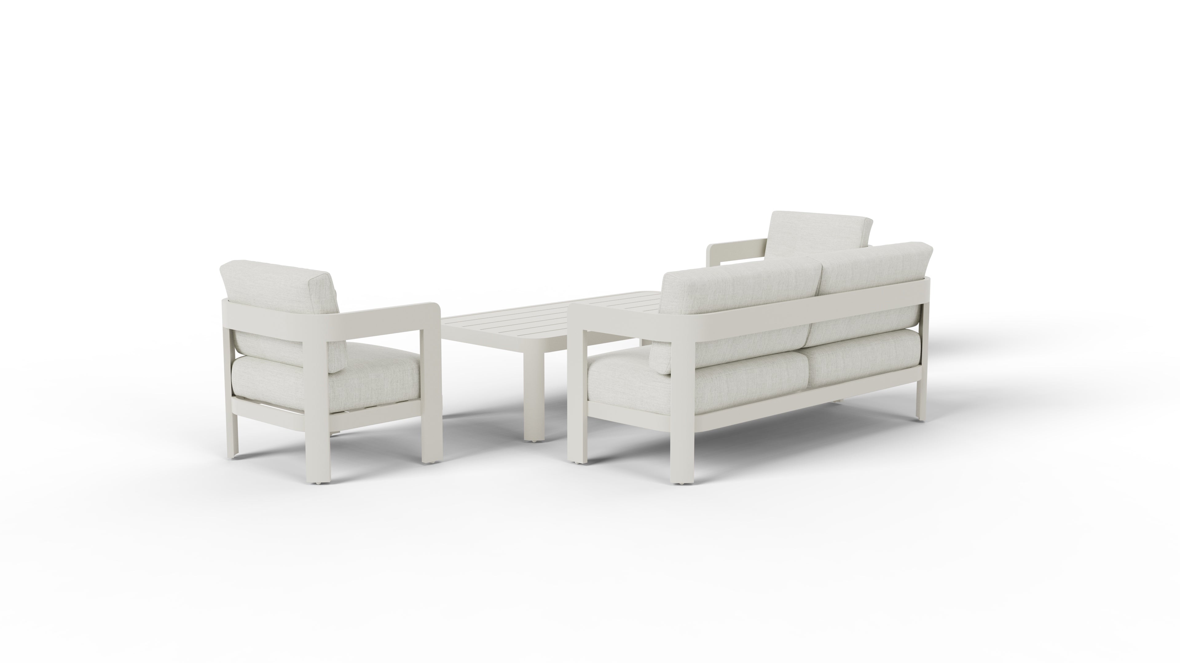 The Bowdon Premium 5-Seater Aluminium Lounge Set with Coffee Table – Architectural Taupe