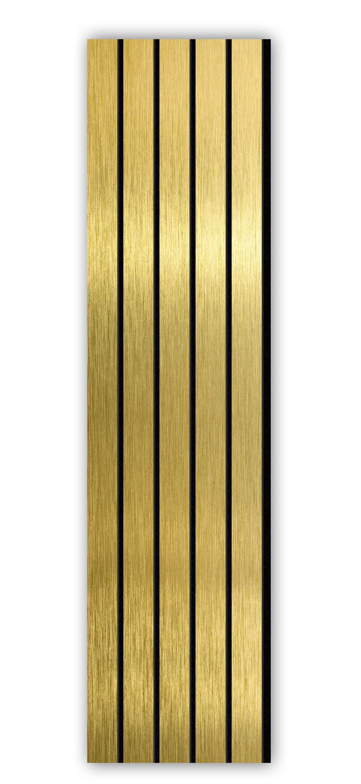 Acoustic Slat Wall Panels | Premium UltraWide Slats | 240cm x 60cm | Gold