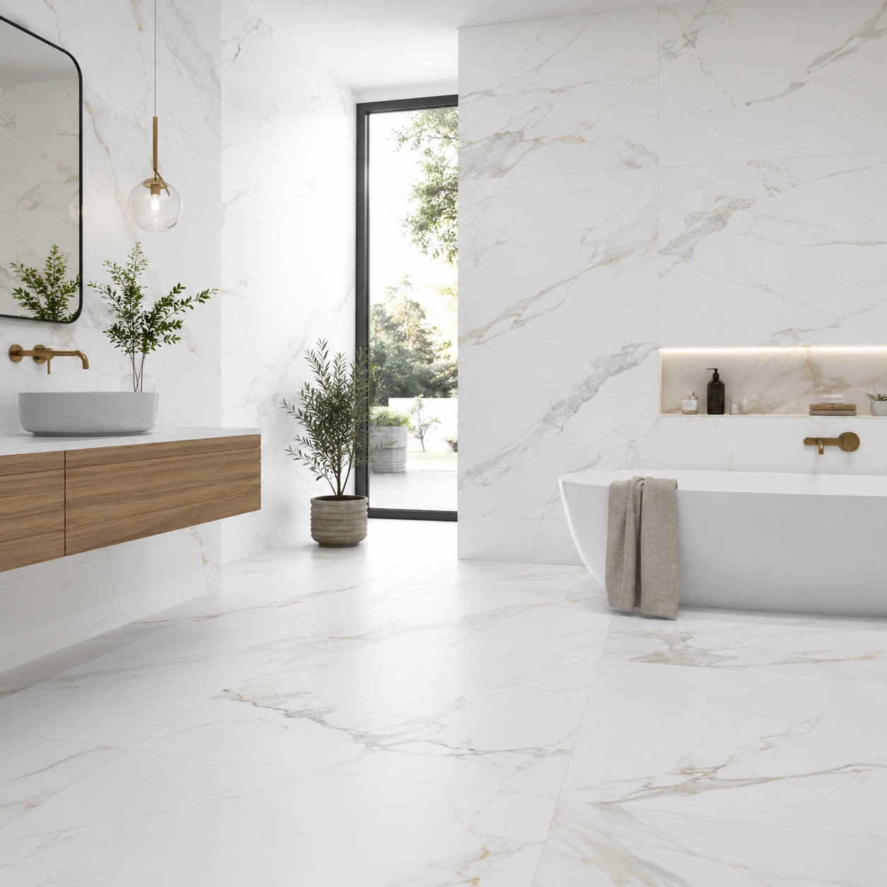 Mira Matt Calacatta Porcelain Tile – 60 x 120cm