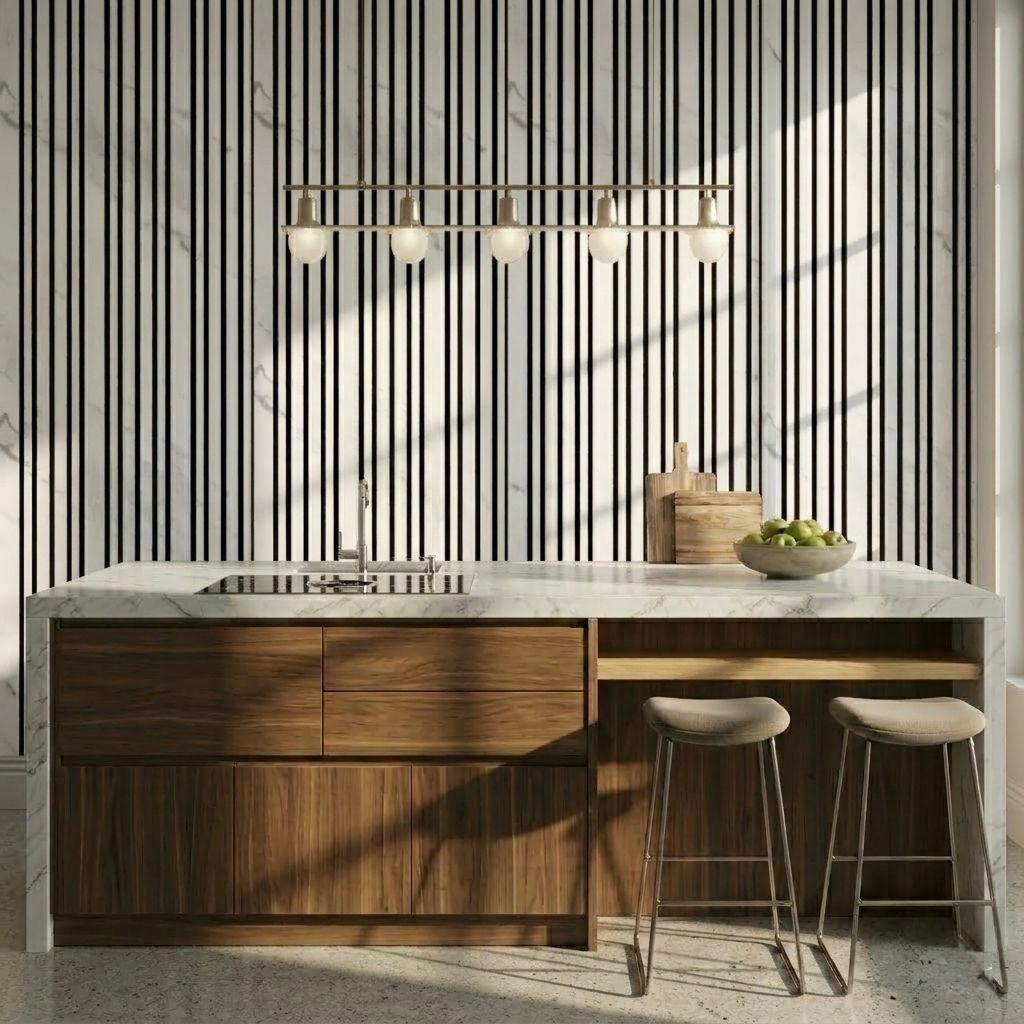 ACOUSTIC MULTI WIDTH PANEL- WHITE MARBLE