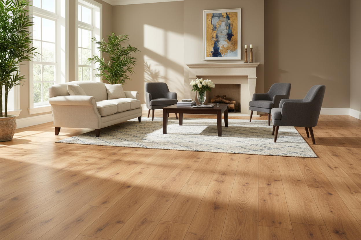 Oak Laminated Flooring Room