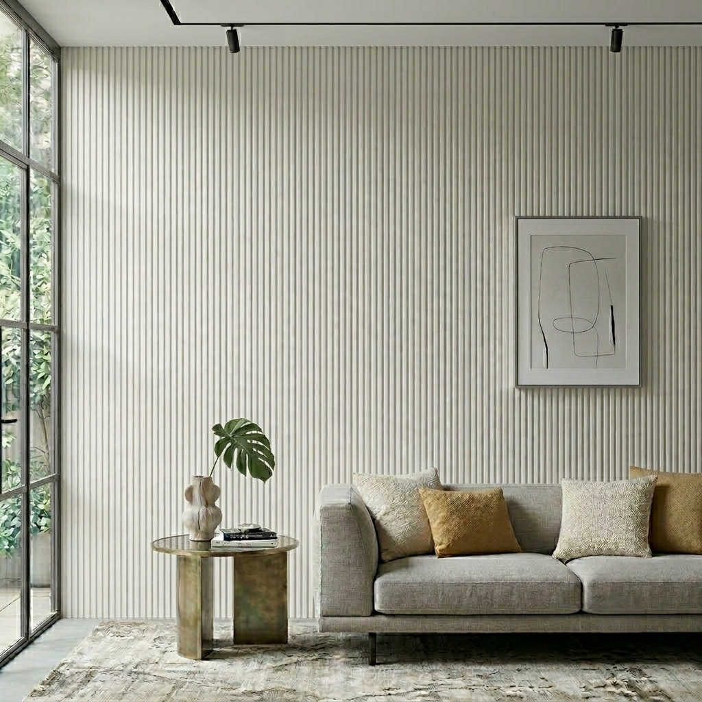 Paintable Mini-Ribbed MDF Wall Panel (240cm x 60cm)