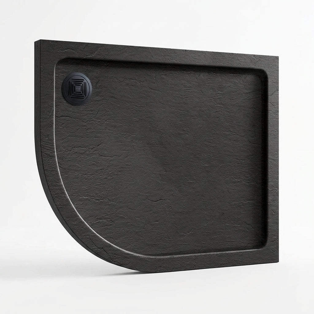 Aquadart Slate Shower Tray 1200x800 QuadLH Black