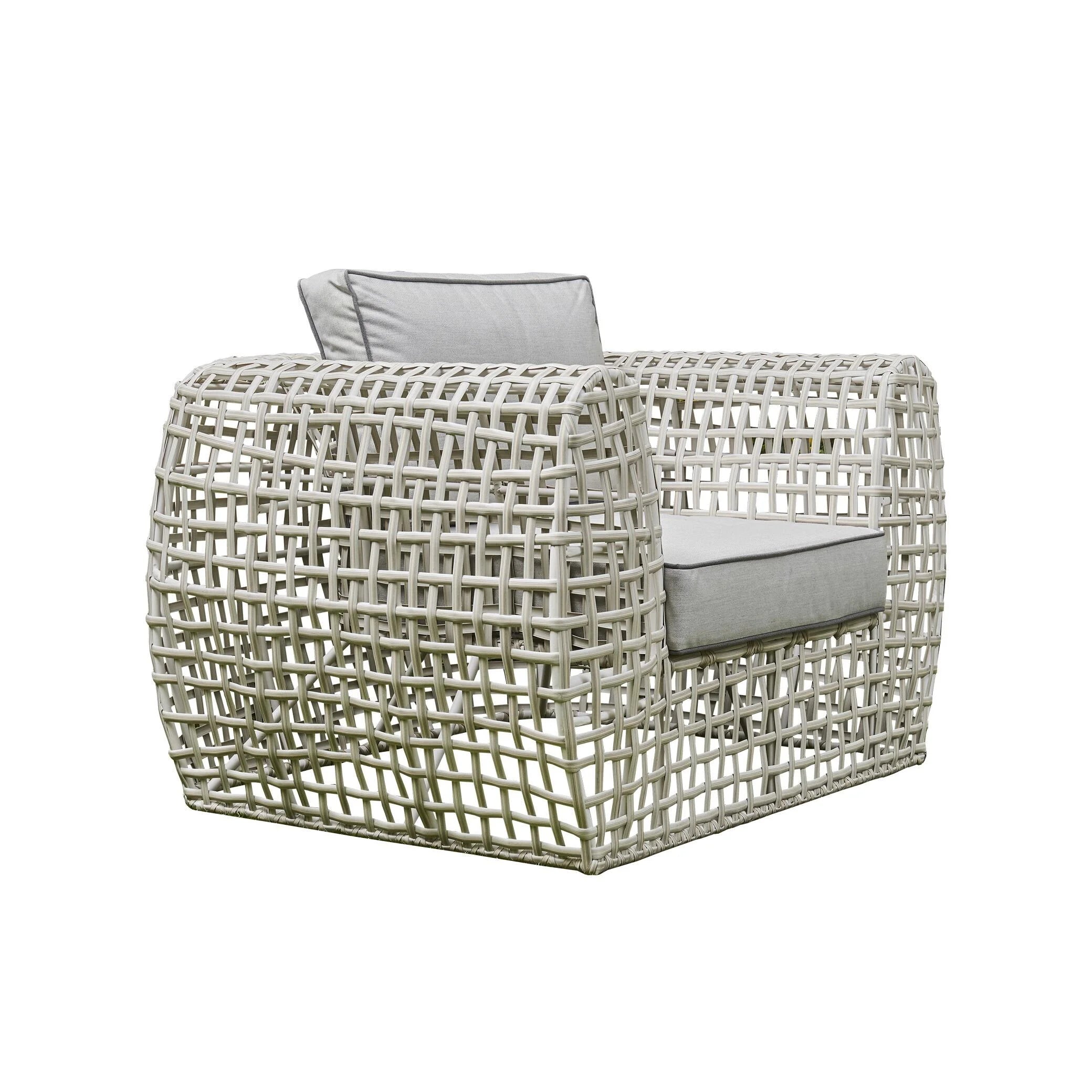 The Oxford Premium 5-Seater Rattan Sofa Set with Glass-Top Coffee Table - Beige