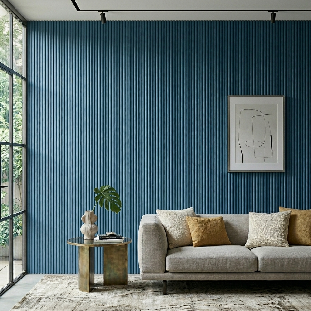 Paintable Mini-Ribbed MDF Wall Panel (240cm x 60cm)