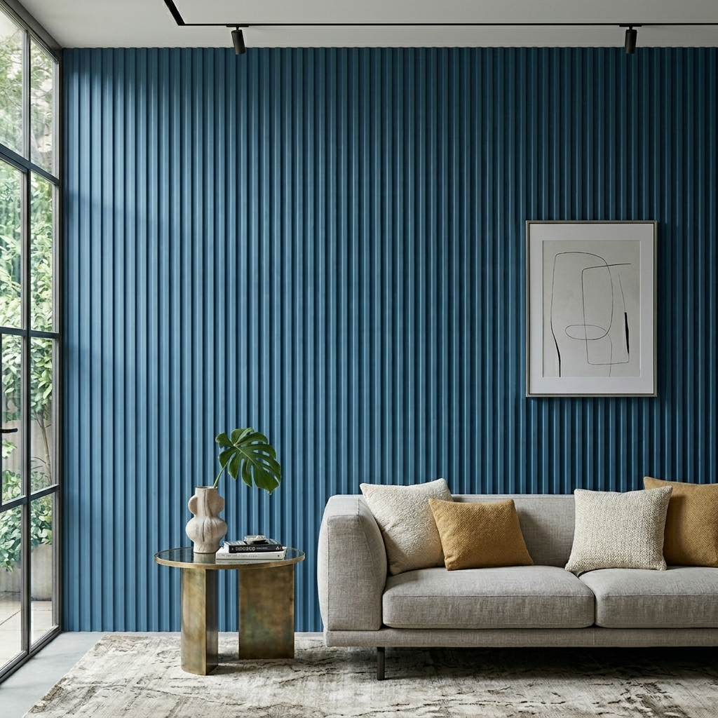 Paintable Slatted MDF Wall Panel (240cm x 60cm)