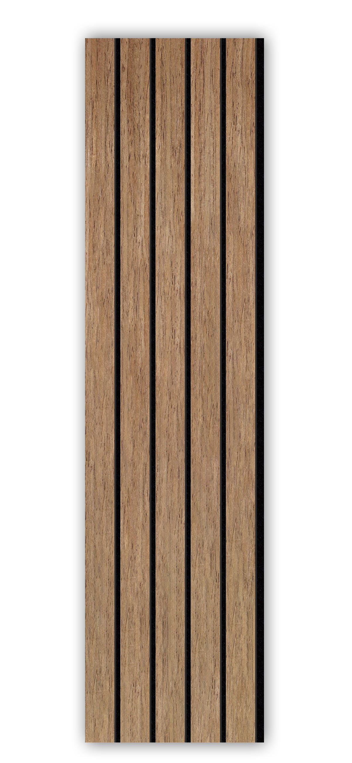 Acoustic Slat Wall Panels | Premium UltraWide Slats | 240cm x 60cm | Walnut With Black