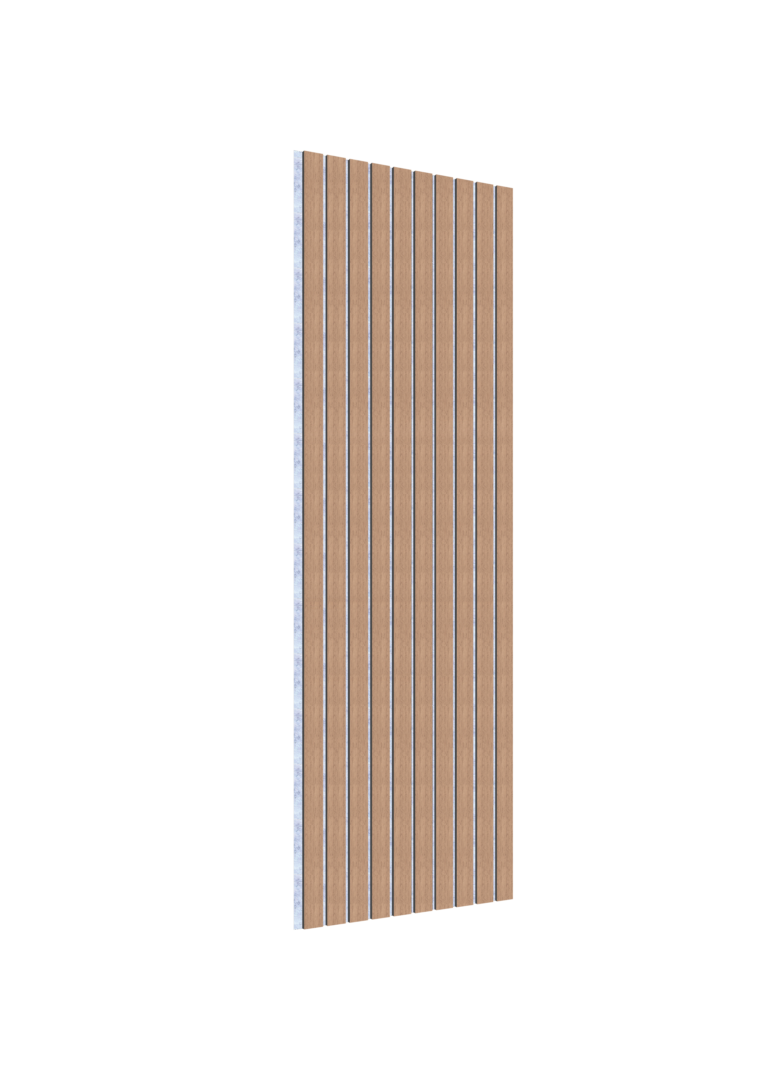 Acoustic Slat Wall Panels | Premium UltraWide Slats | 240cm x 60cm | Walnut With Silver