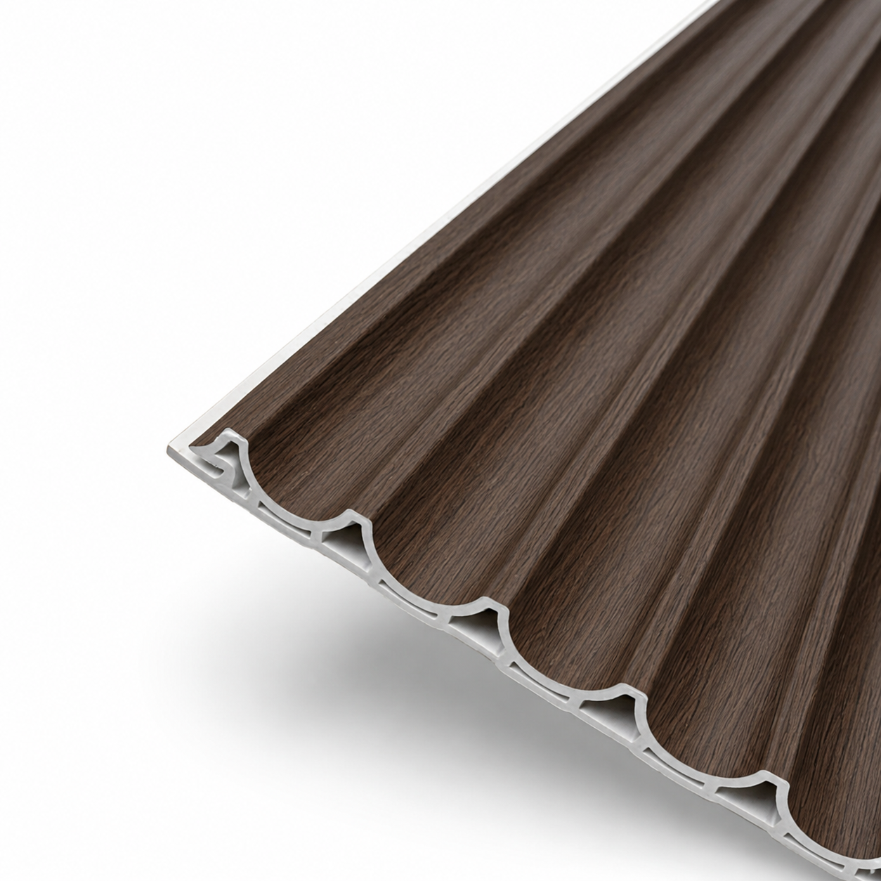 WPC 3D Wave Wall Panels | Indoor | 235cm x 15.9cm | 10 Pack | Walnut