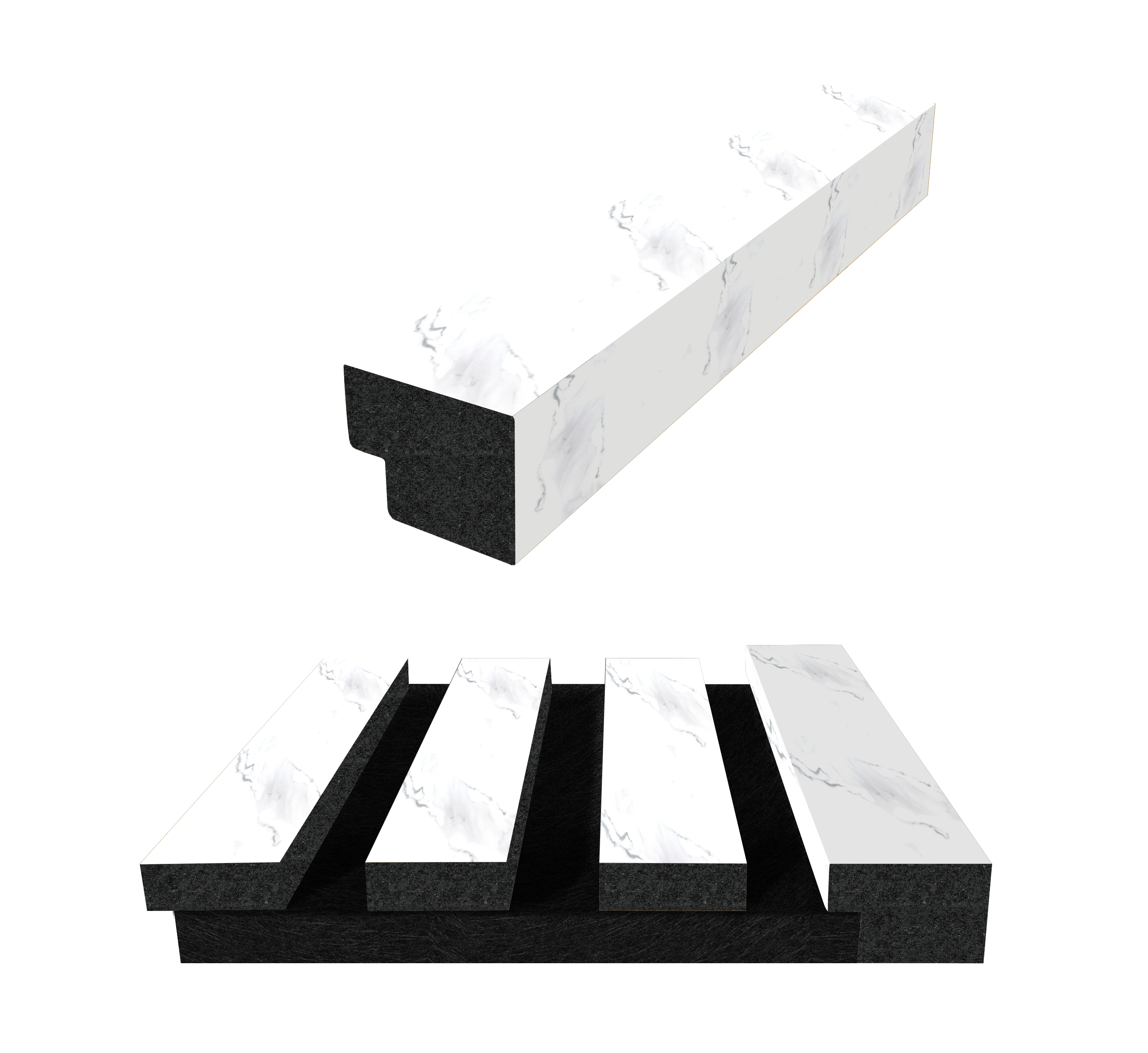 1 x Acoustic Panel Finishing End Trim ( Multiple Colours )